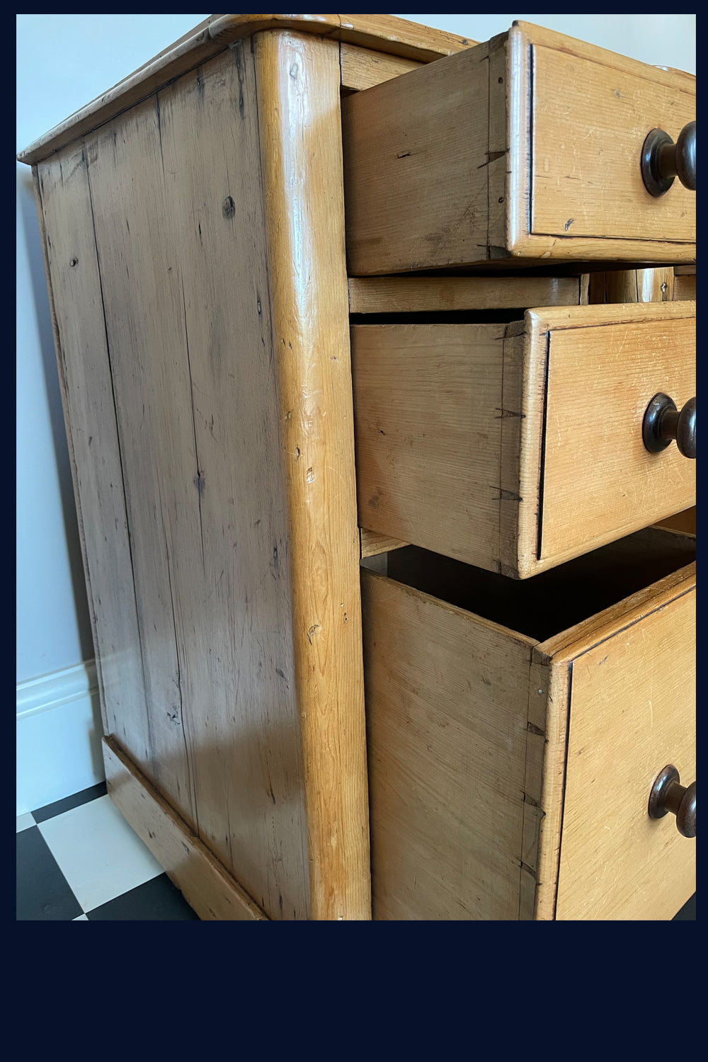 Wonderland Collection: Antique 1800s Pine Dresser Base/Chest of Drawers