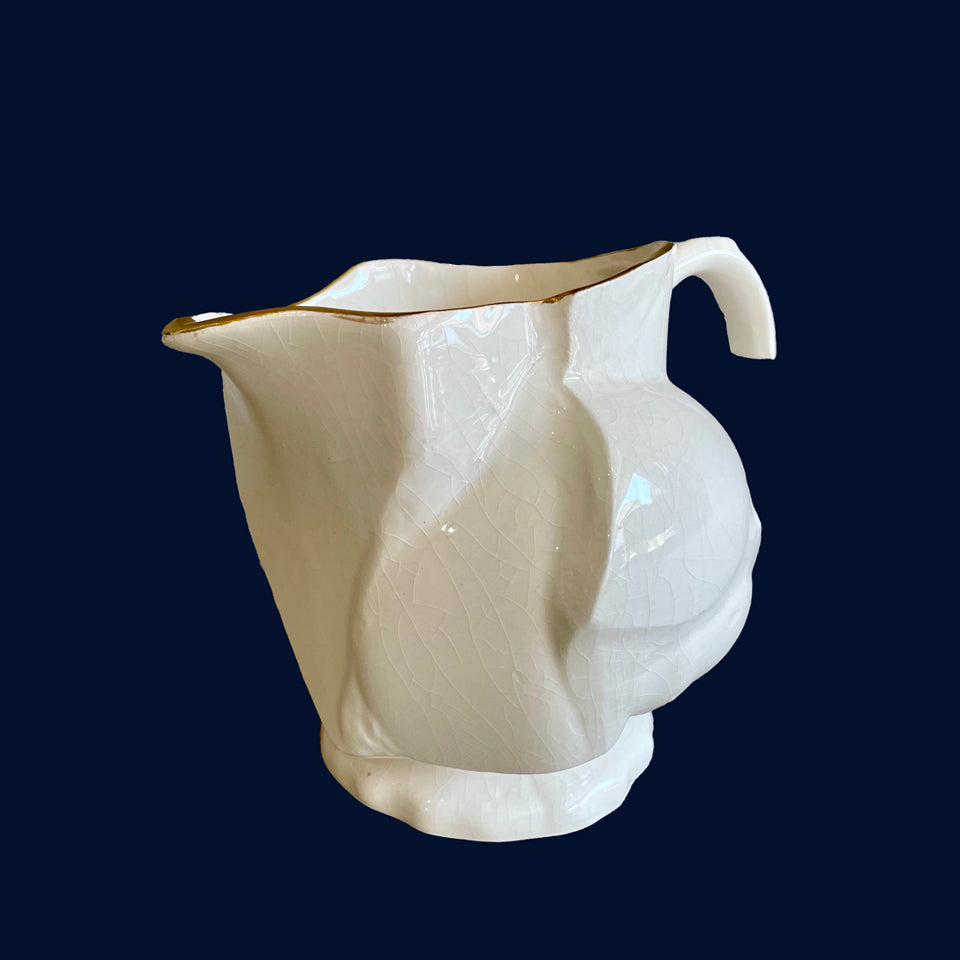 White Cubist Jug (7) by Ceramicist Eluned Glyn
