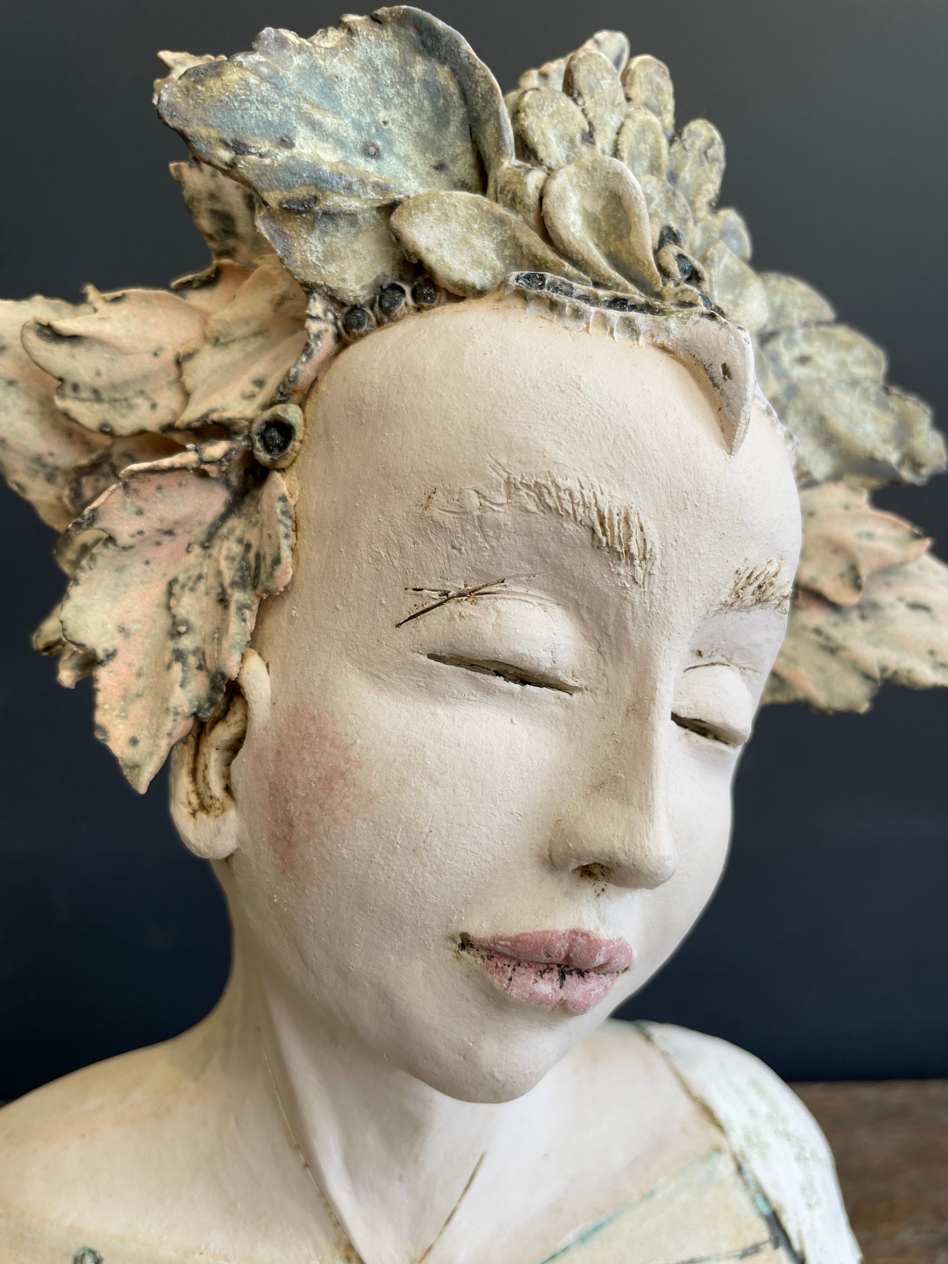 'Wing' Figurative Ceramic Sculpture by Jean Tolkovsky