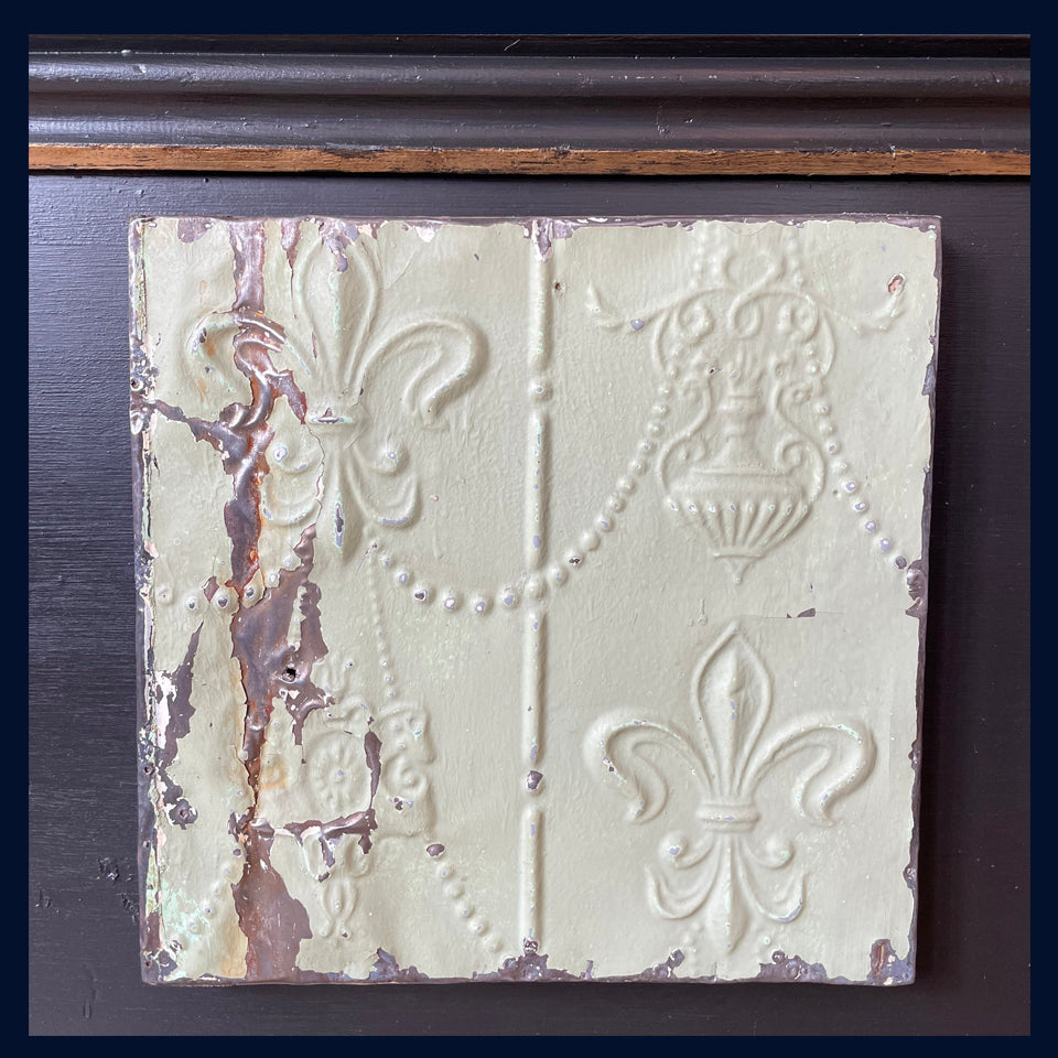 REDUCED 30% OFF Framed Antique USA Tin Ceiling Tile (180)