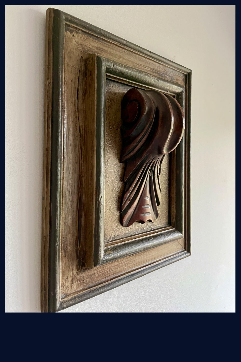 Wonderland Collection: Antique Carved Wooden Architectural Detail (Corbel ) in an Old Frame