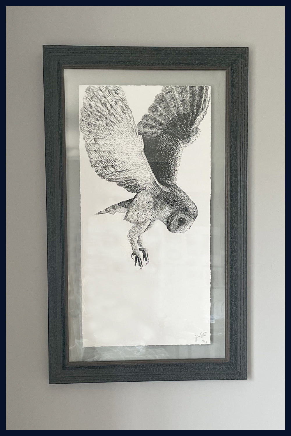 I Spy, Owl, Norfolk. Pen and Ink artwork by Jac Scott
