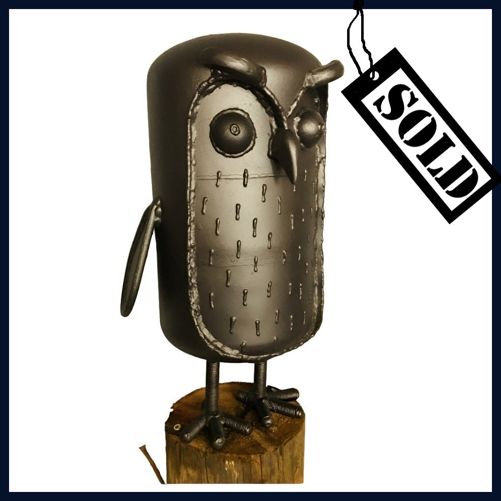 SOLD Big Owl Sculpture by Mick Kirkby-Geddes