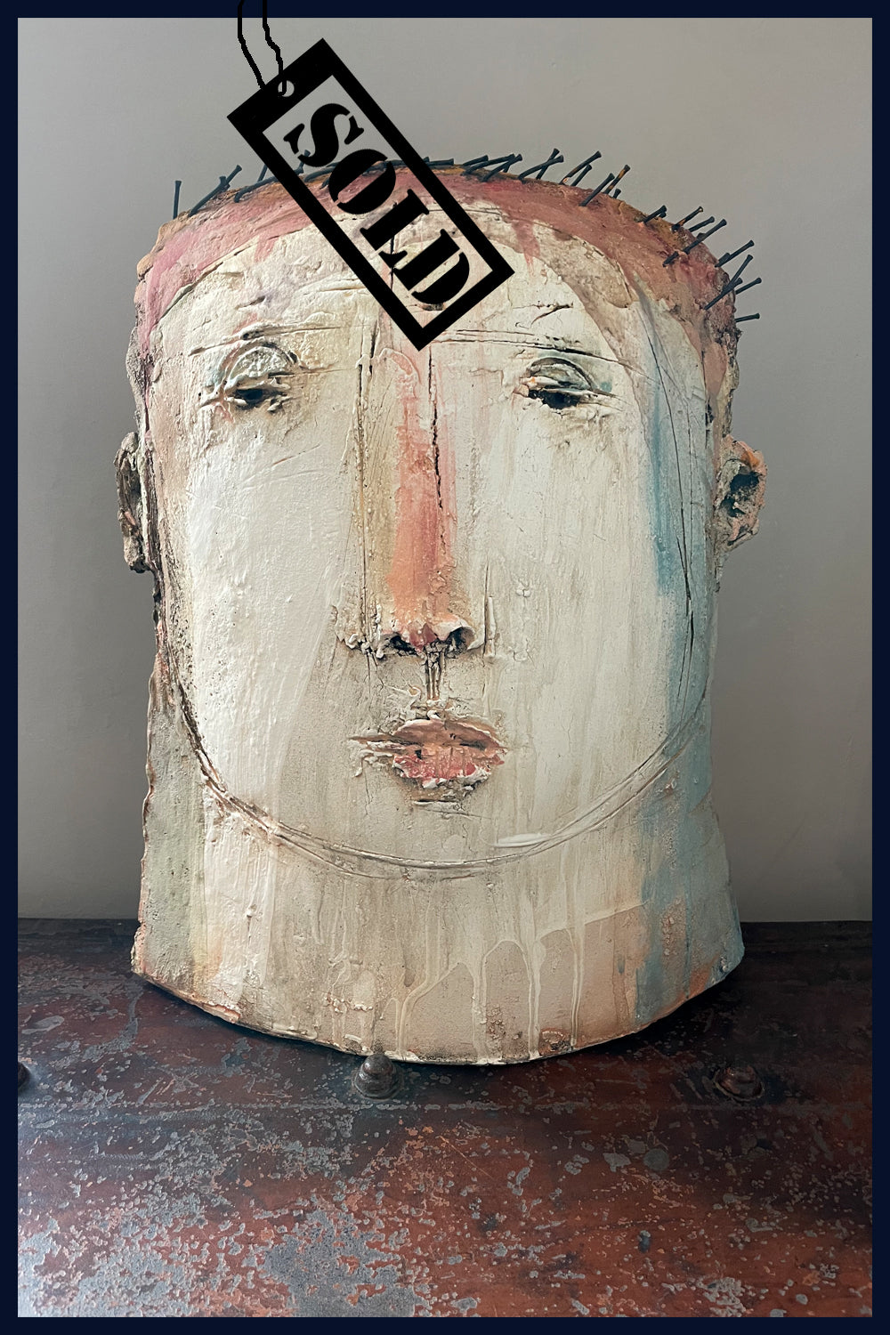 SOLD Head (4) Ceramic Sculpture by Christy Keeney
