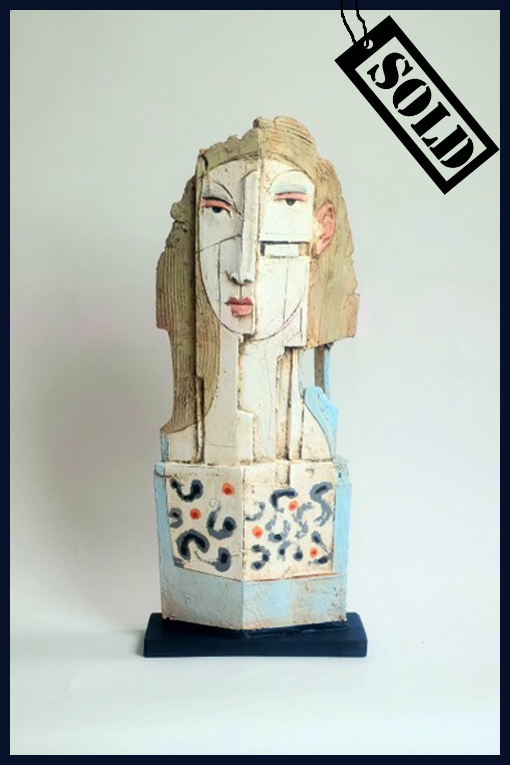 SOLD Disjointed Head Ceramic Sculpture by Christy Keeney