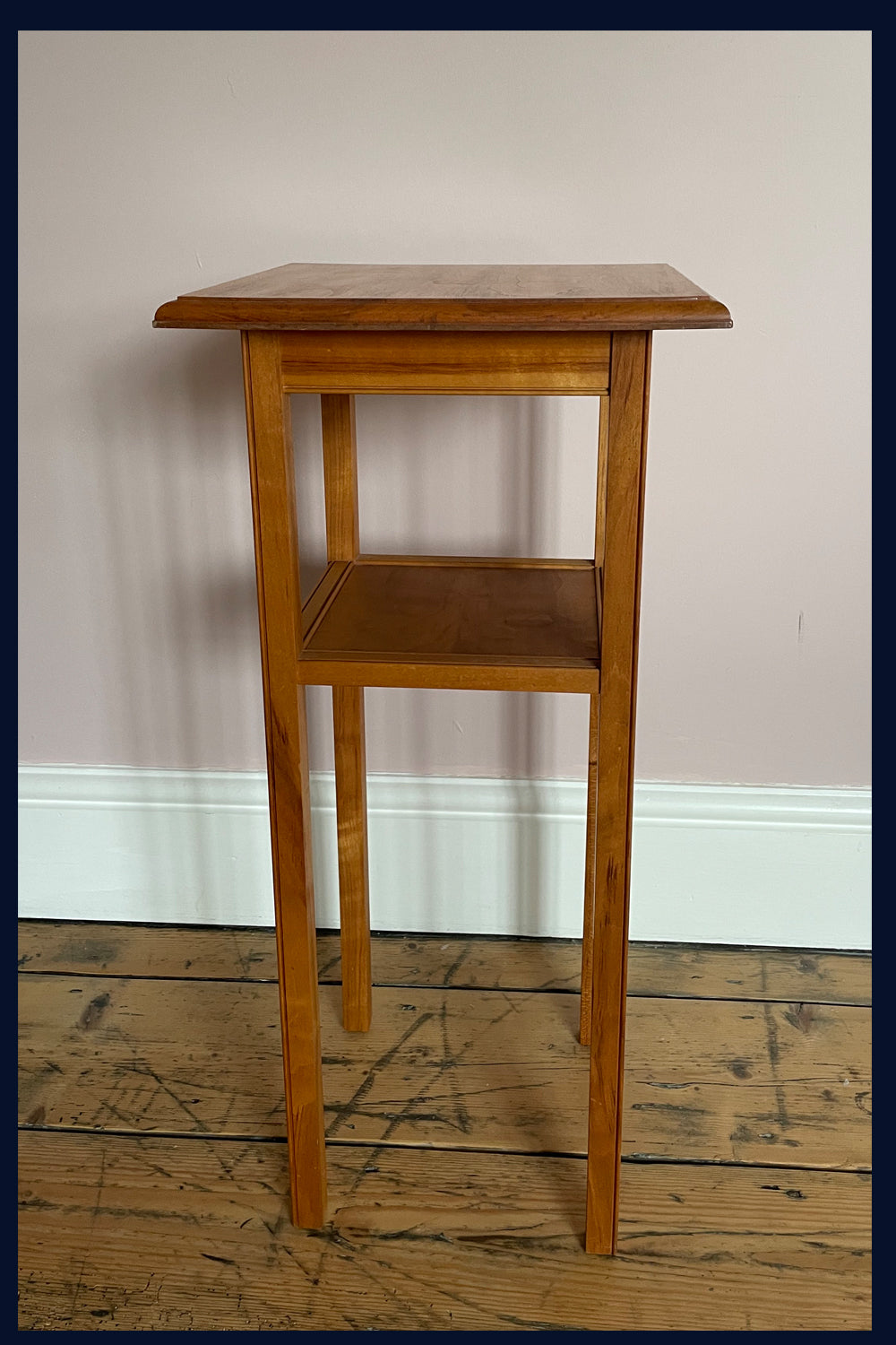 Wonderland Furniture Collection: Cherry Square Side Table with Undershelf