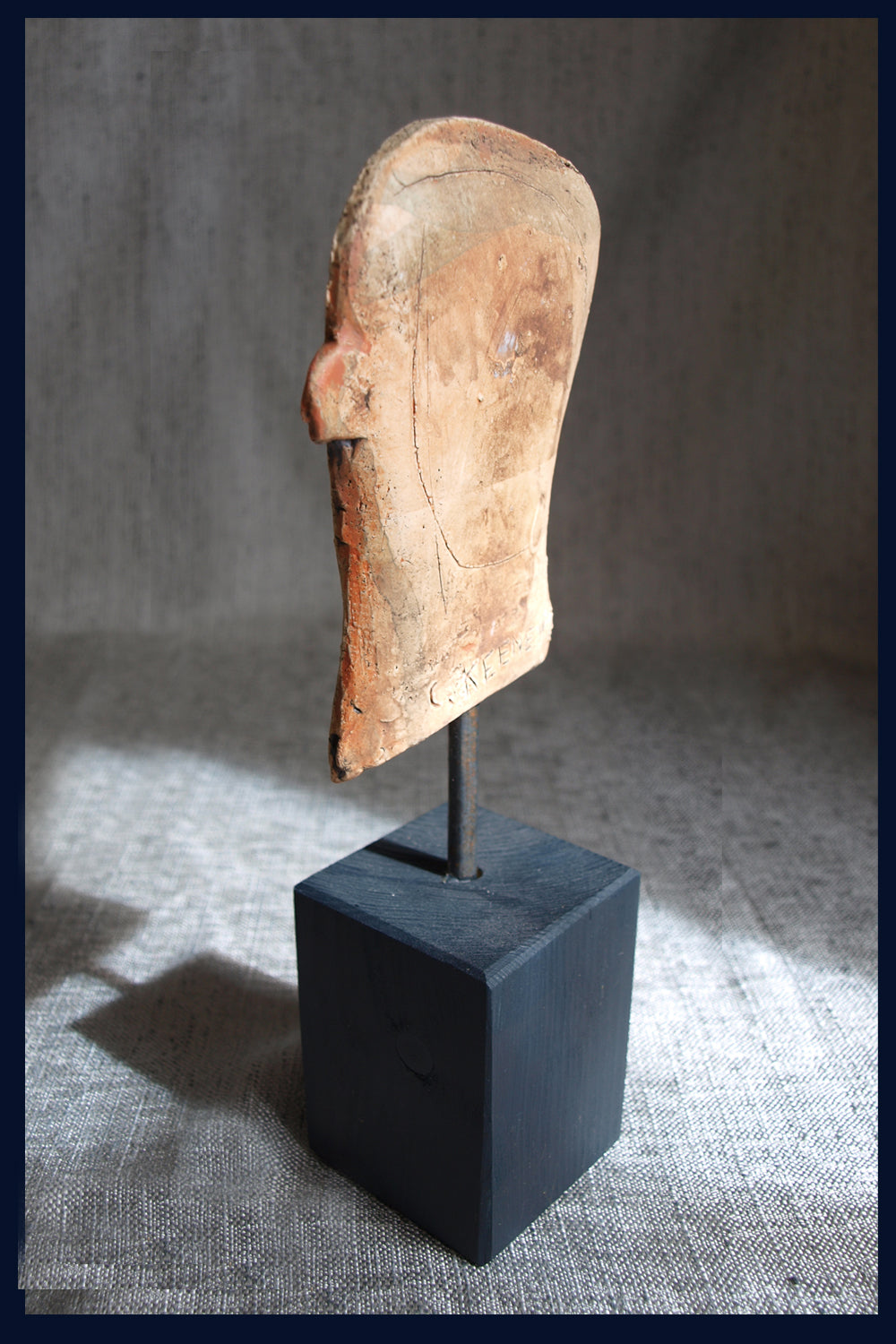 Small Head Ceramic Sculpture by Christy Keeney