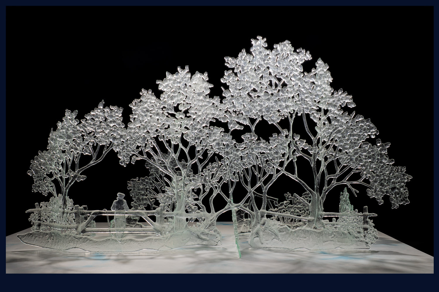 'There Was a Time When' Clear Fused Glass Sculpture/Installation by Paula Rylatt