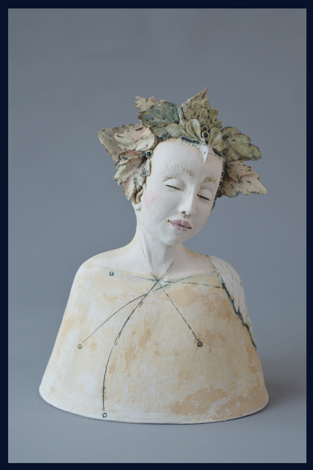 'Wing' Figurative Ceramic Sculpture by Jean Tolkovsky