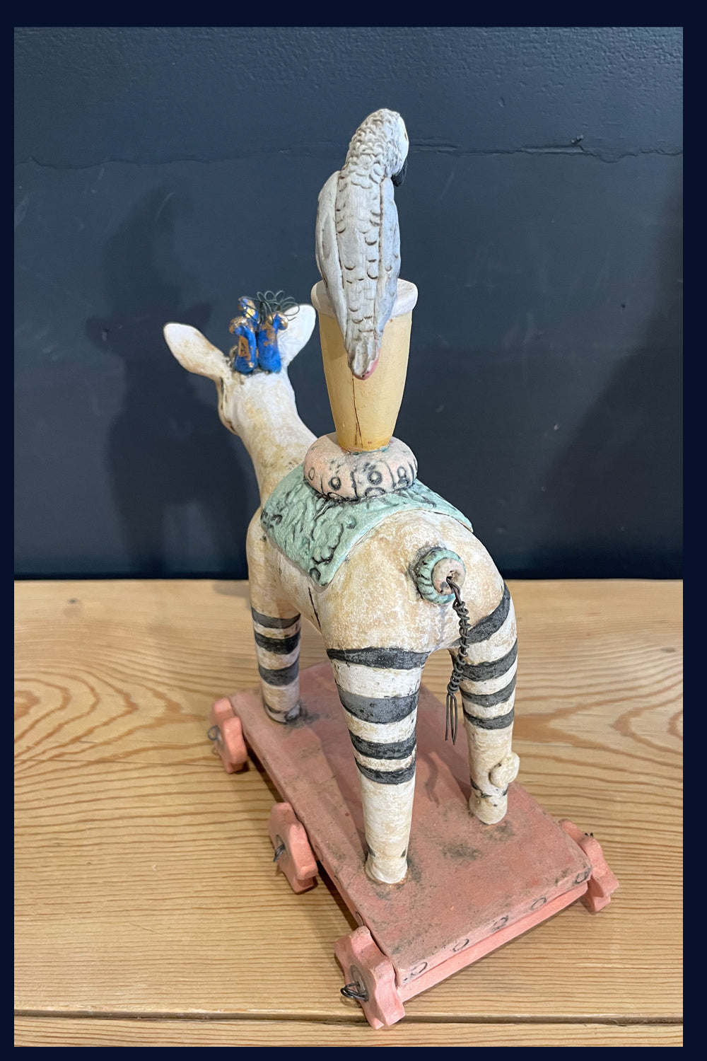 'Drumbeat' Figurative Ceramic Sculpture by Jean Tolkovsky