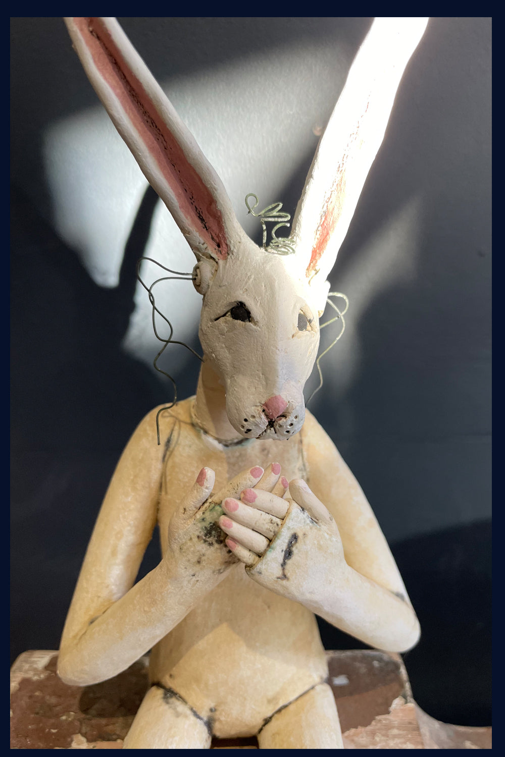 'Bashful' Figurative Ceramic Sculpture by Jean Tolkovsky