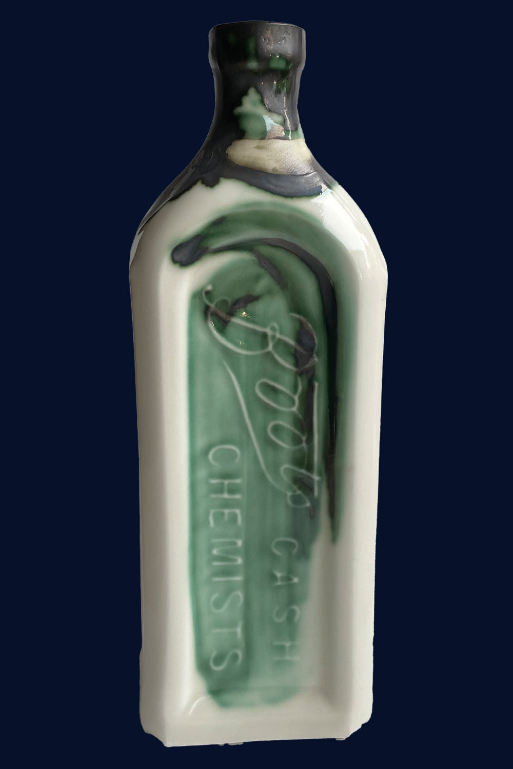 SOLD Raven Boots The Chemist Bottle Vase: Ceramic Sculpture by Jillian Riley