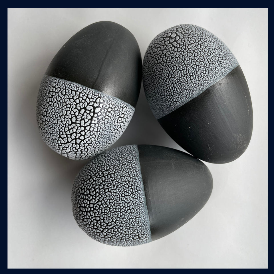 Ceramic Egg (large): Ceramic Sculpture by Jillian Riley