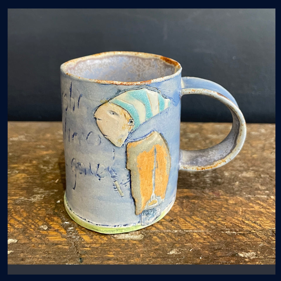 Pale Blue Espresso Ceramic Cup by Katherine Kingdon