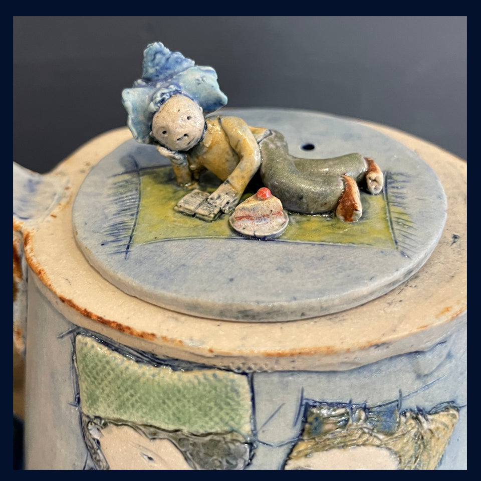 Cakes - Small Ceramic Teapot by Katherine Kingdon