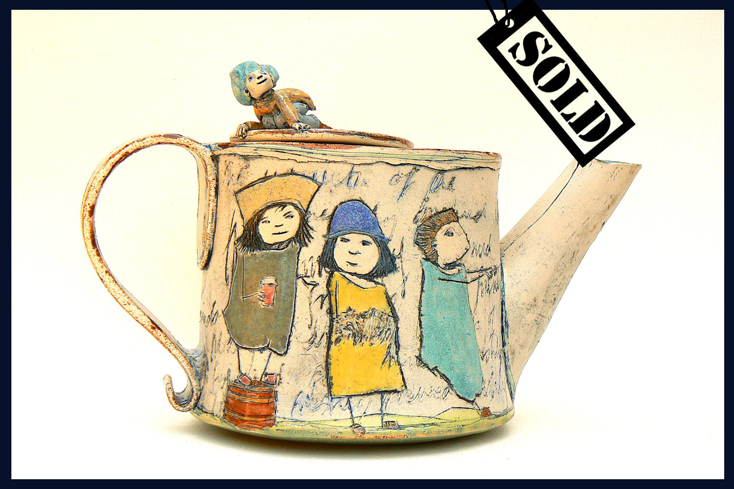 SOLD The Warmth of Good Friends - Ceramic Teapot by Katherine Kingdon (6)
