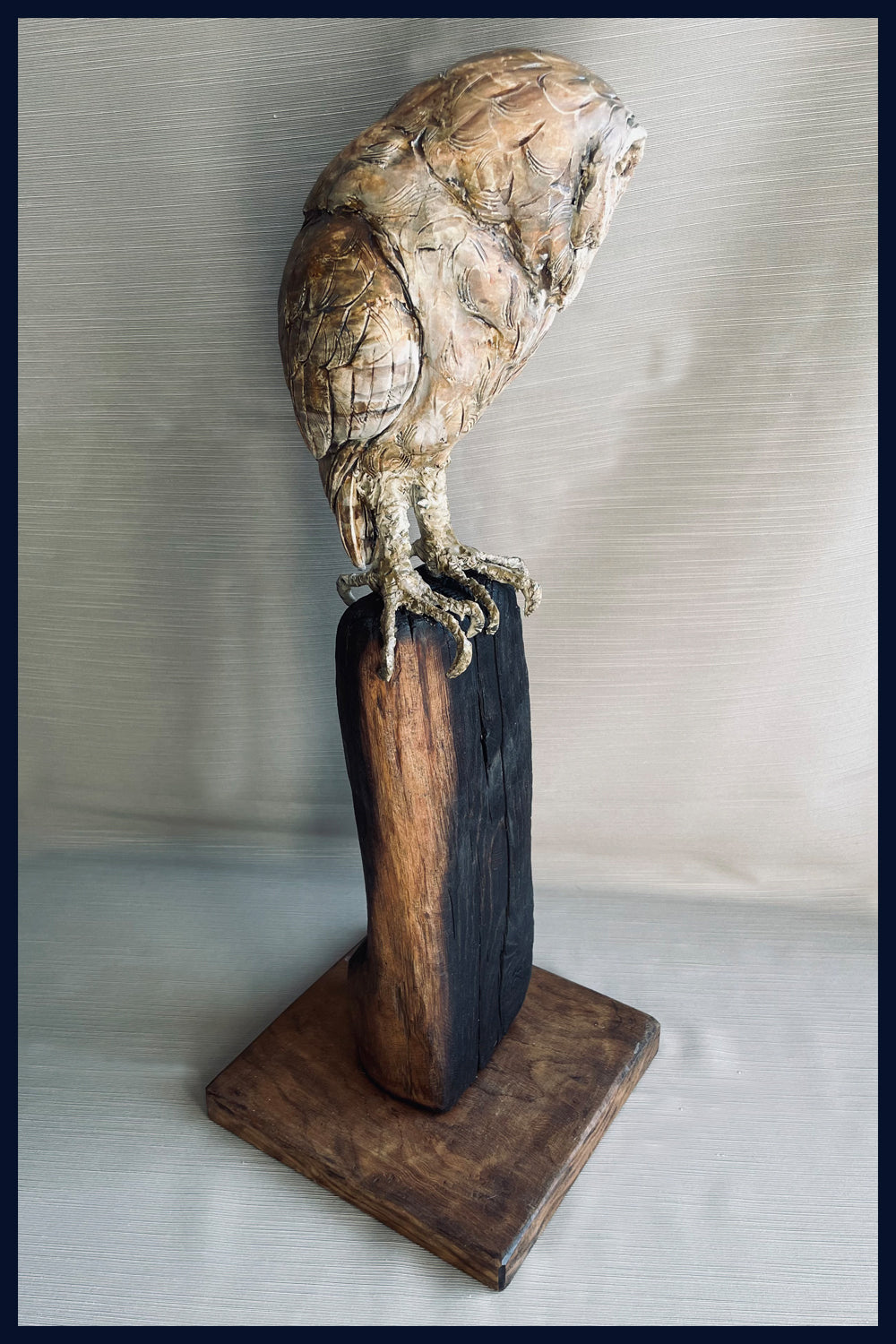 Little Owl: Ceramic Sculpture by David Cooke
