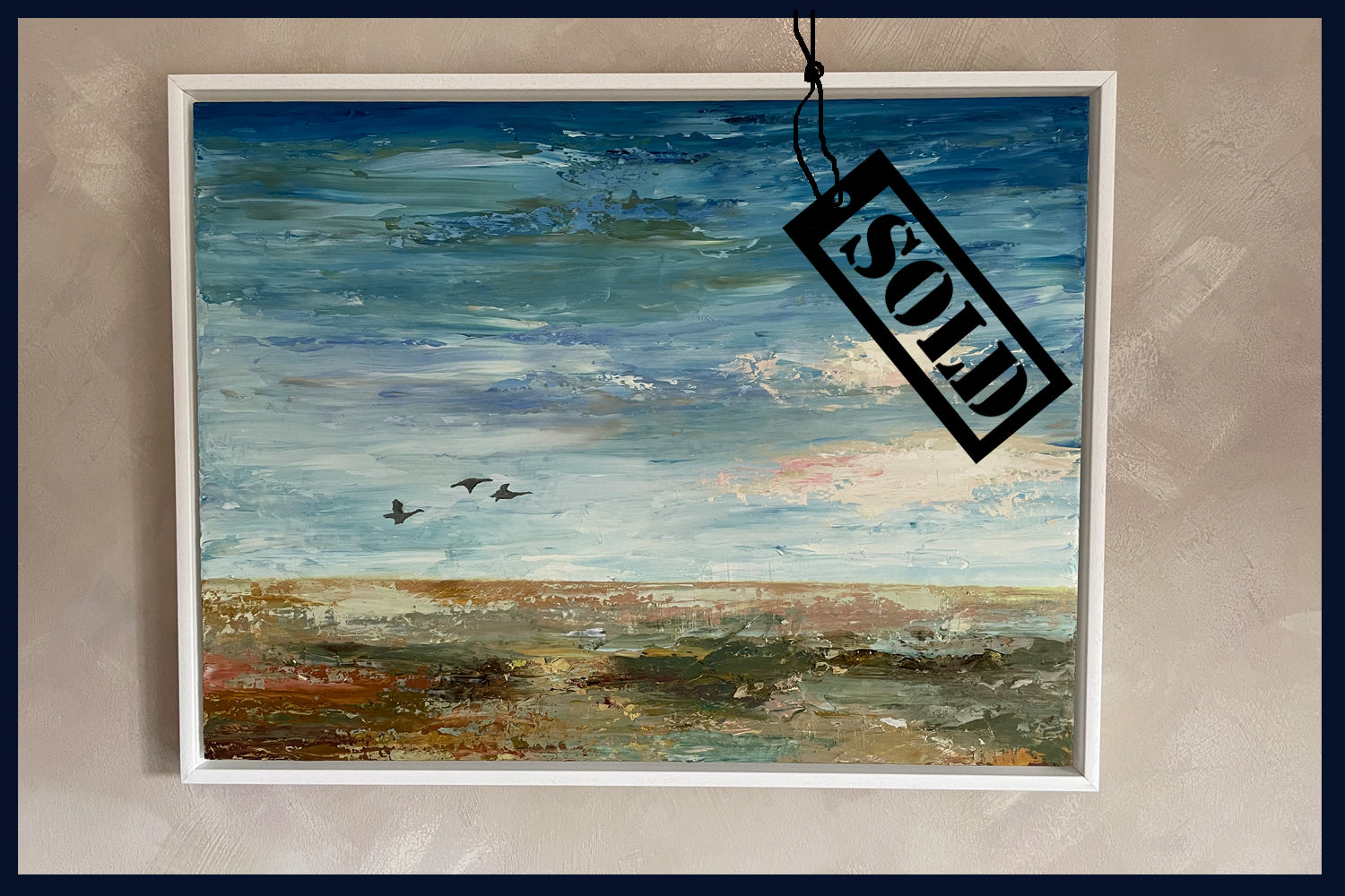 SOLD Autumn Flight, Norfolk Original Oil Painting