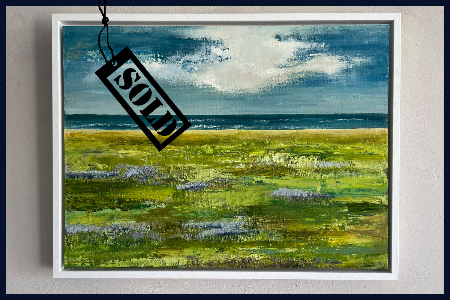 SOLD Sea Lavender, Stiffkey Marsh, Norfolk Original Oil Painting
