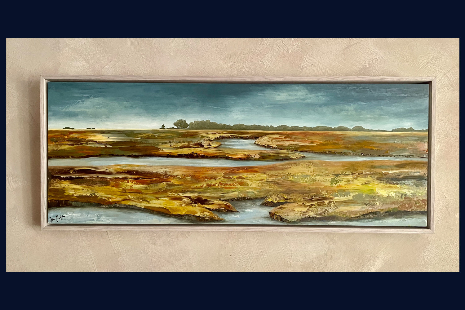 Autumn Marsh, Wells, Norfolk Original Oil Painting