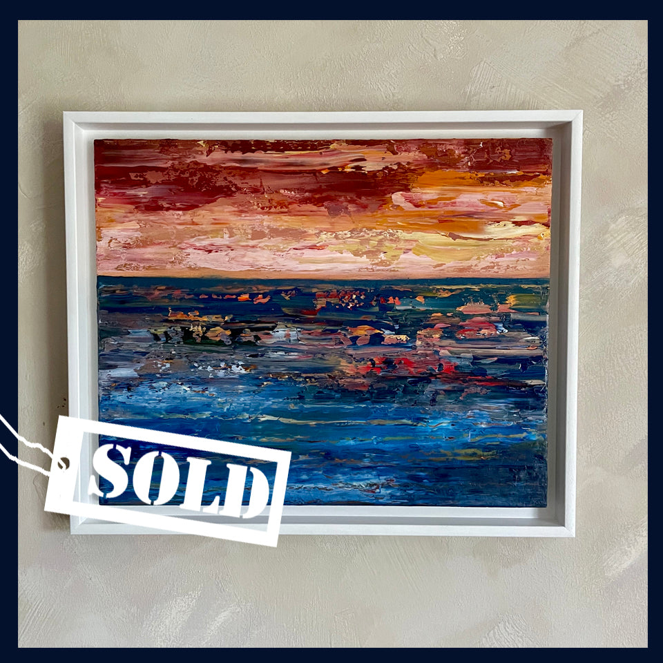 SOLD - Linear Lands Collection: Evening Kaleidoscope. Original Oil Painting