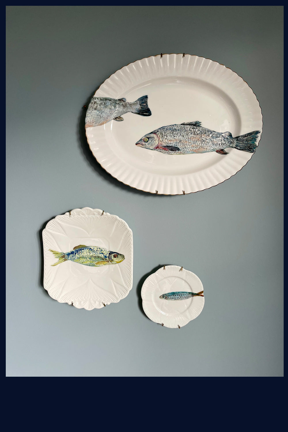 SOLD Plated: original fine art oil painting on a vintage plate - Roach