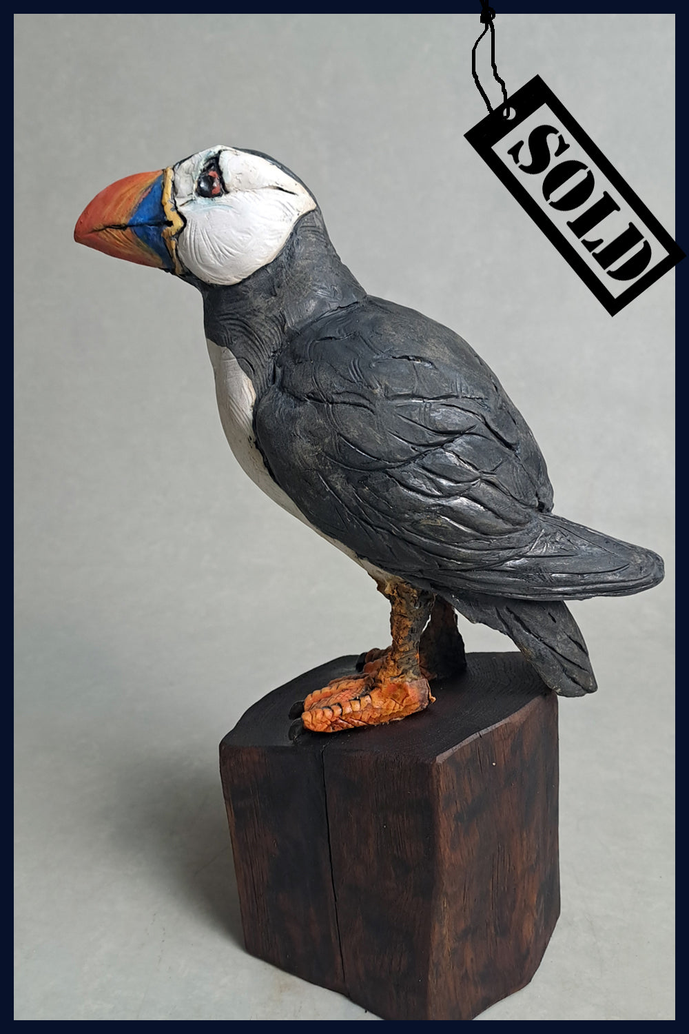 SOLD Puffin no.1 Ceramic Sculpture by David Cooke