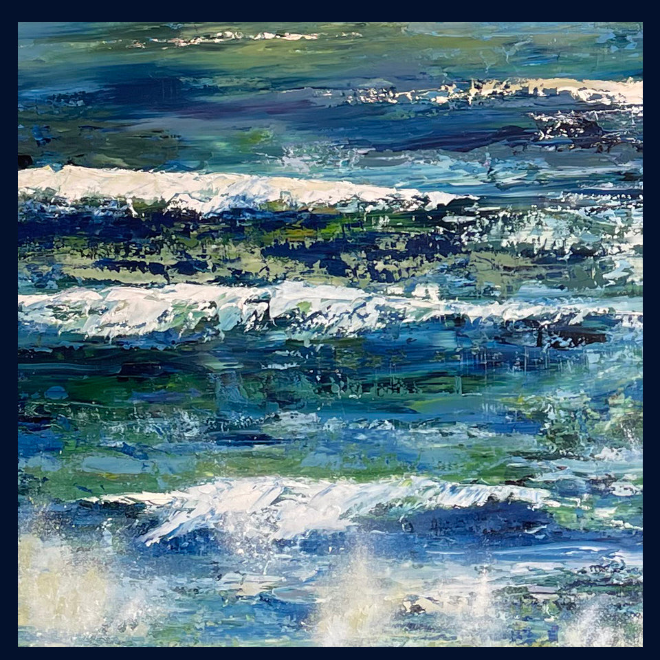 SOLD Wave Meditation Original Oil Painting