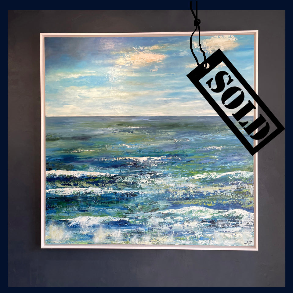 SOLD Wave Meditation Original Oil Painting