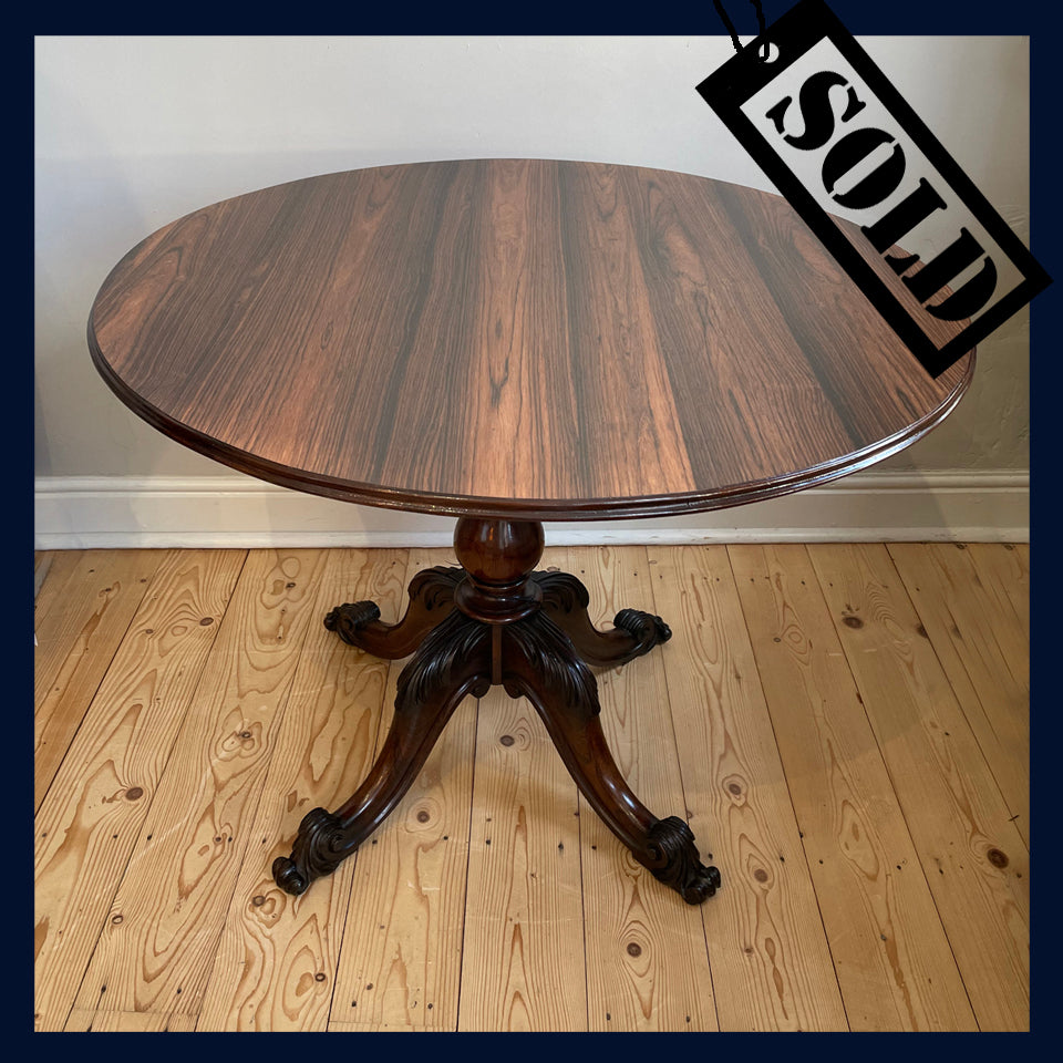 SOLD Victorian Rosewood Tilt-Top Loo Table
