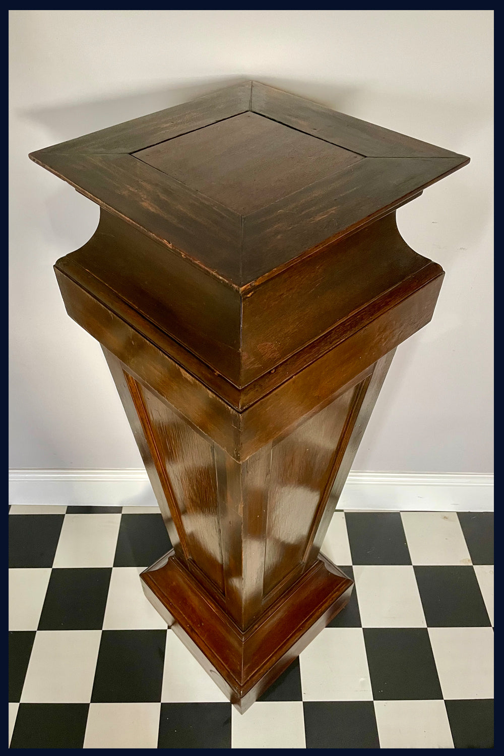 Wonderland Furniture Collection: Large, Weighted, Victorian Mahogany Pedestal/Torchiere/Plant Stand