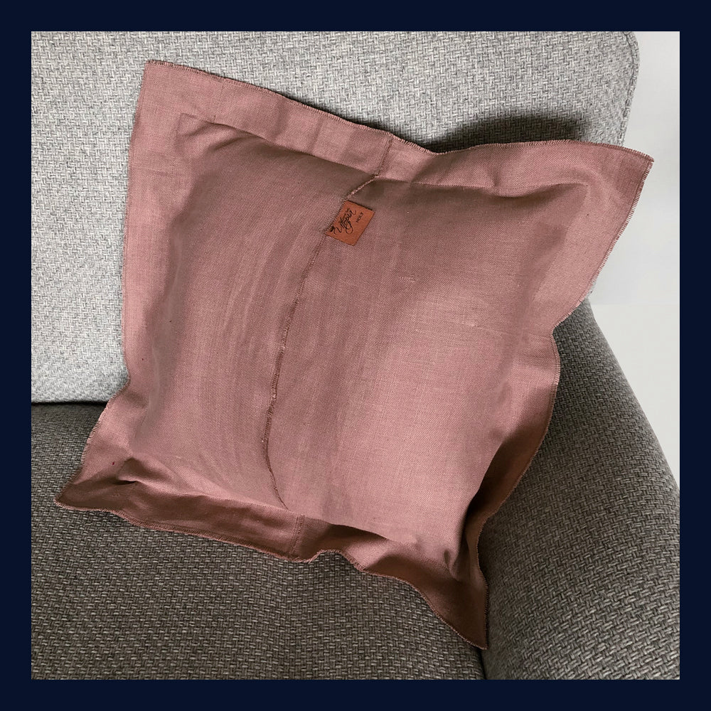 Raw Luxe Collection: Luxury Vintage Velvet & Old Linen Cushion 16"/41cm (5)
