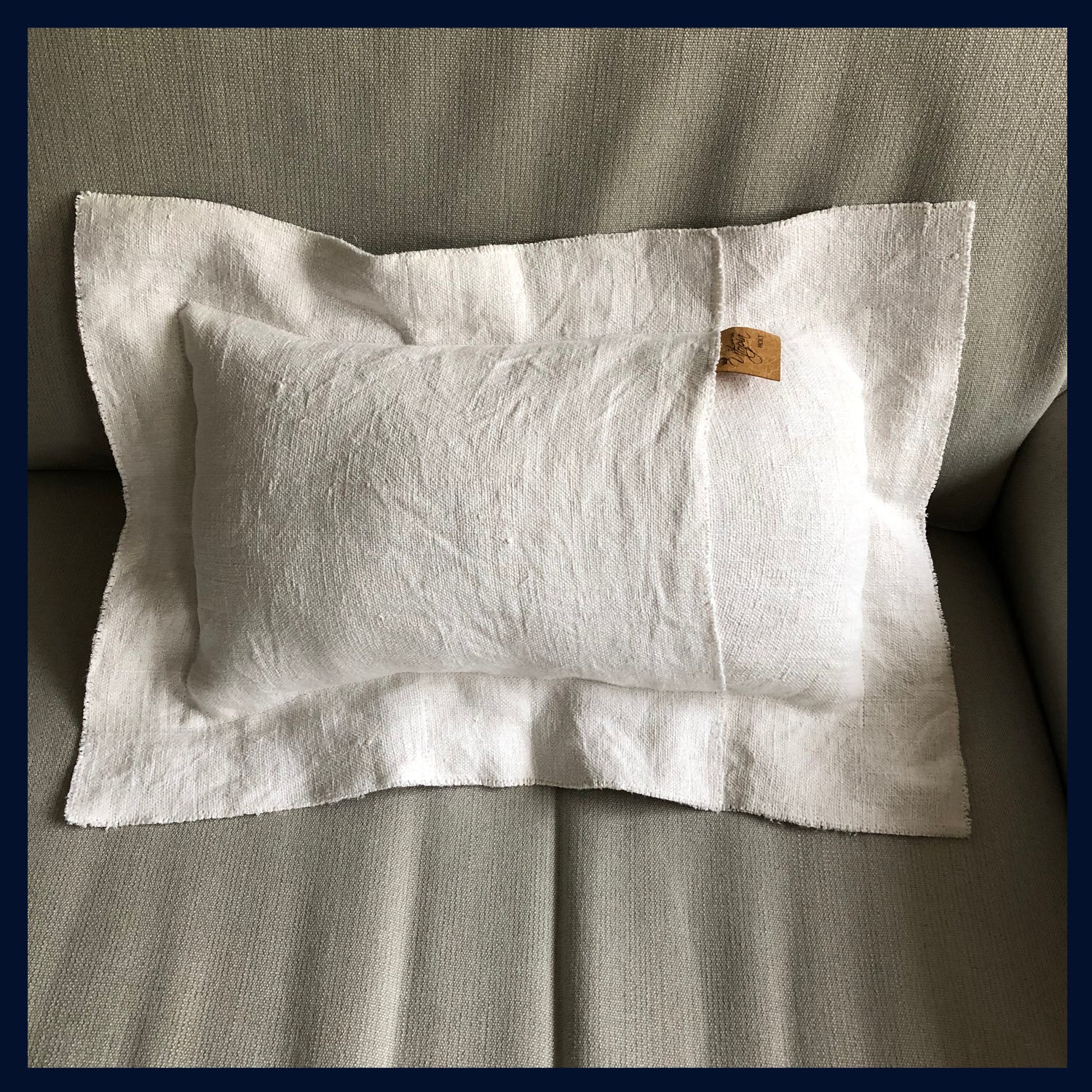 Raw Luxe Collection: Luxury Vintage Embroidered Rectangular Cushion