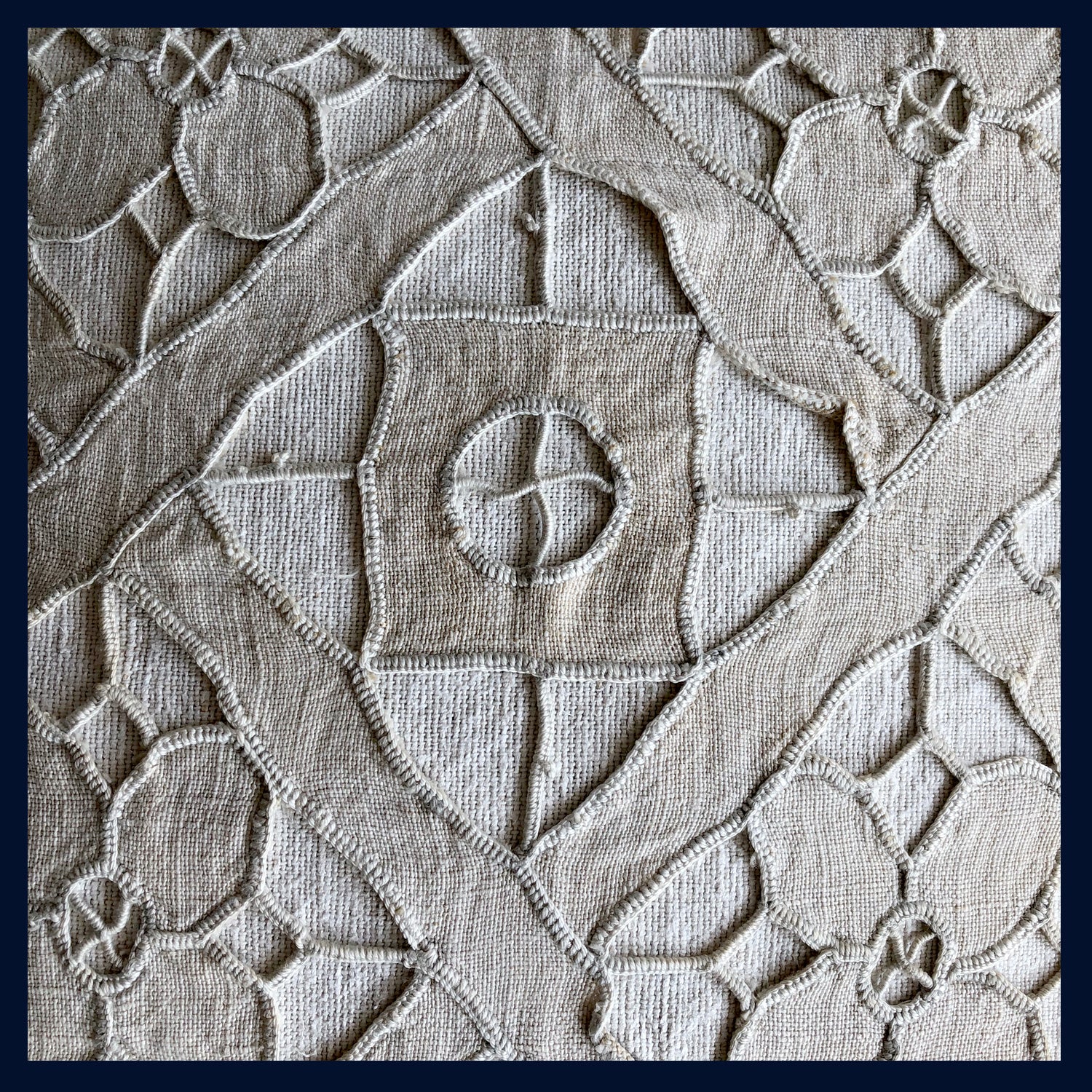 Raw Luxe Collection: Luxury Antique French Richelieu Embroidered Cushion 20"/51cm (2)