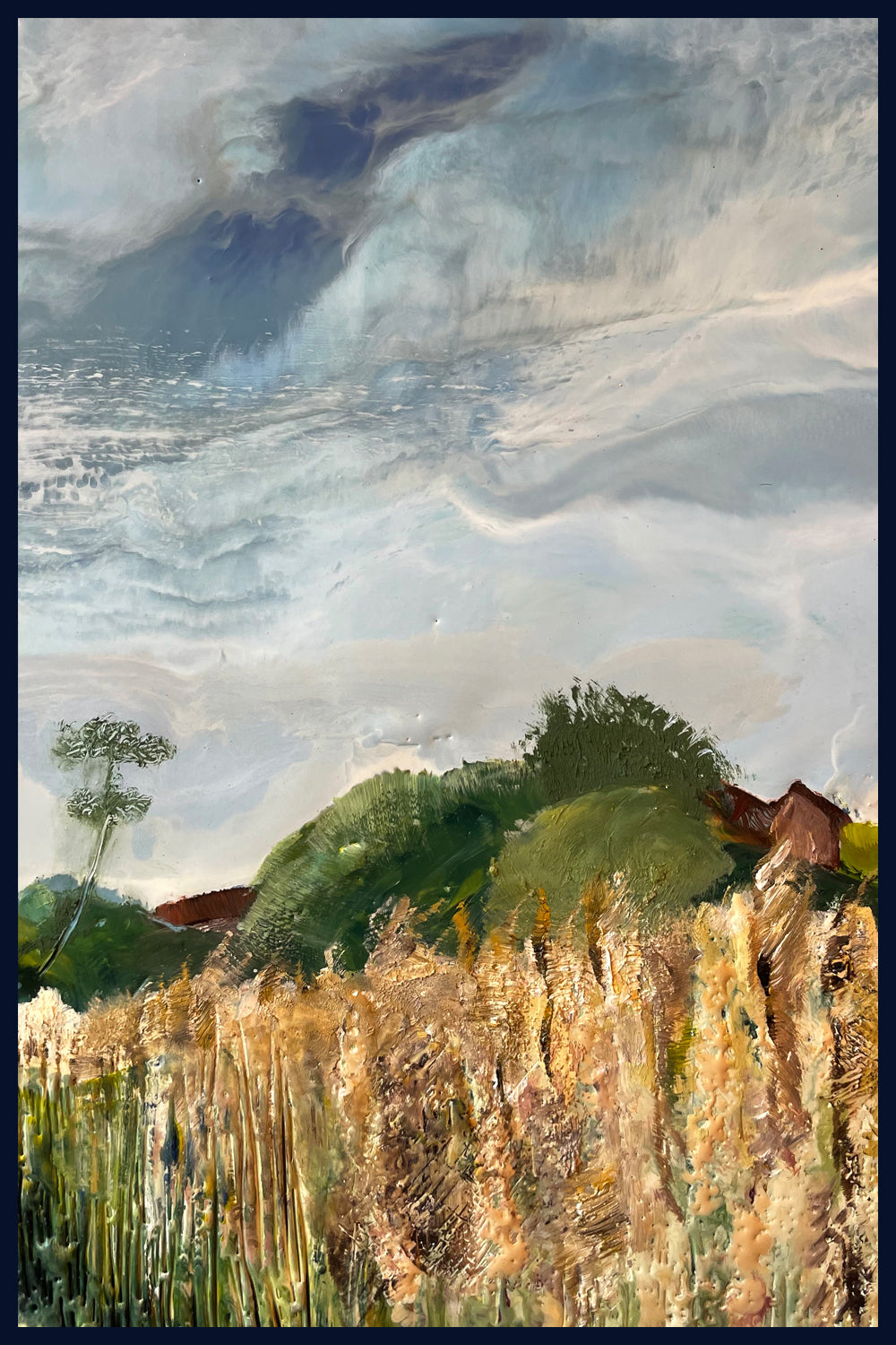 SOLD Linear Lands Collection: Autumn Breeze, Salthouse Marshes, Norfolk. Original Painting