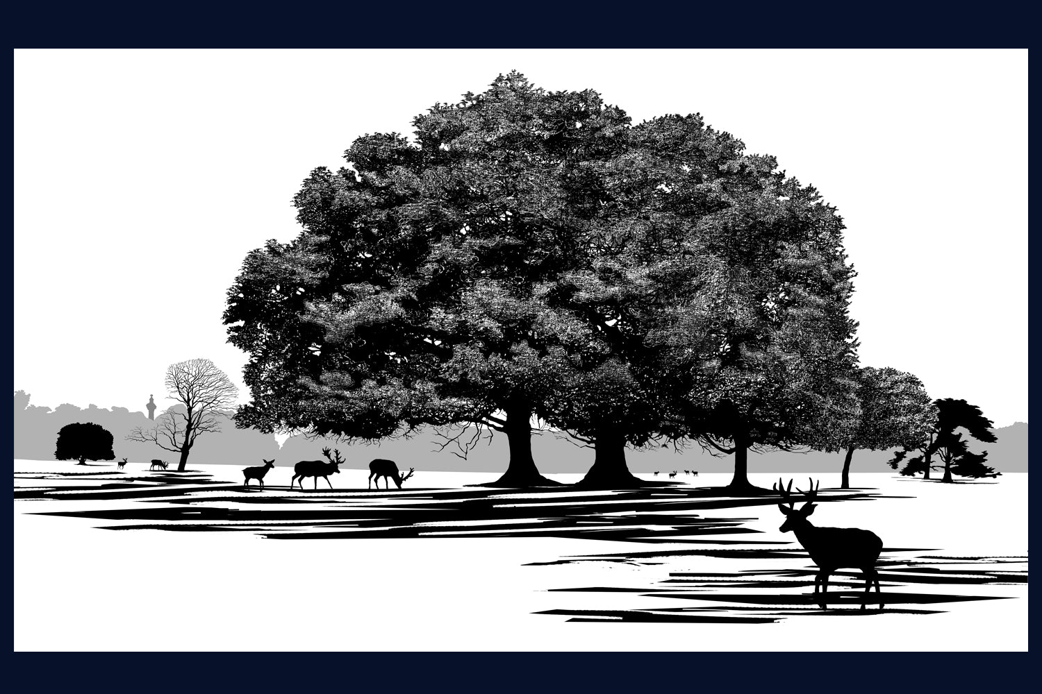 Holkham, Norfolk. Pen and Ink artwork by Jac Scott