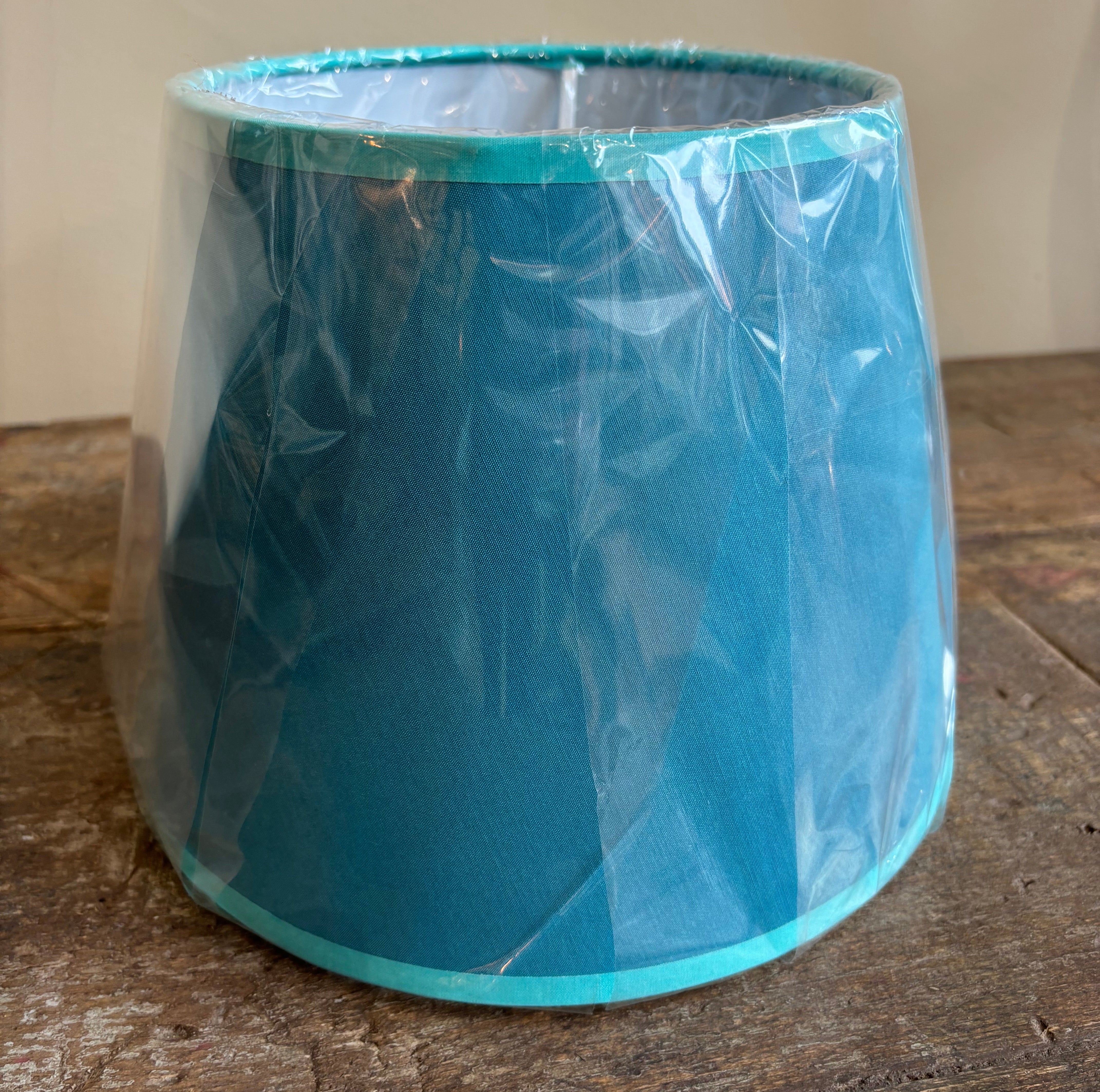 REDUCED retro teal/turquoise lampshade for lamp