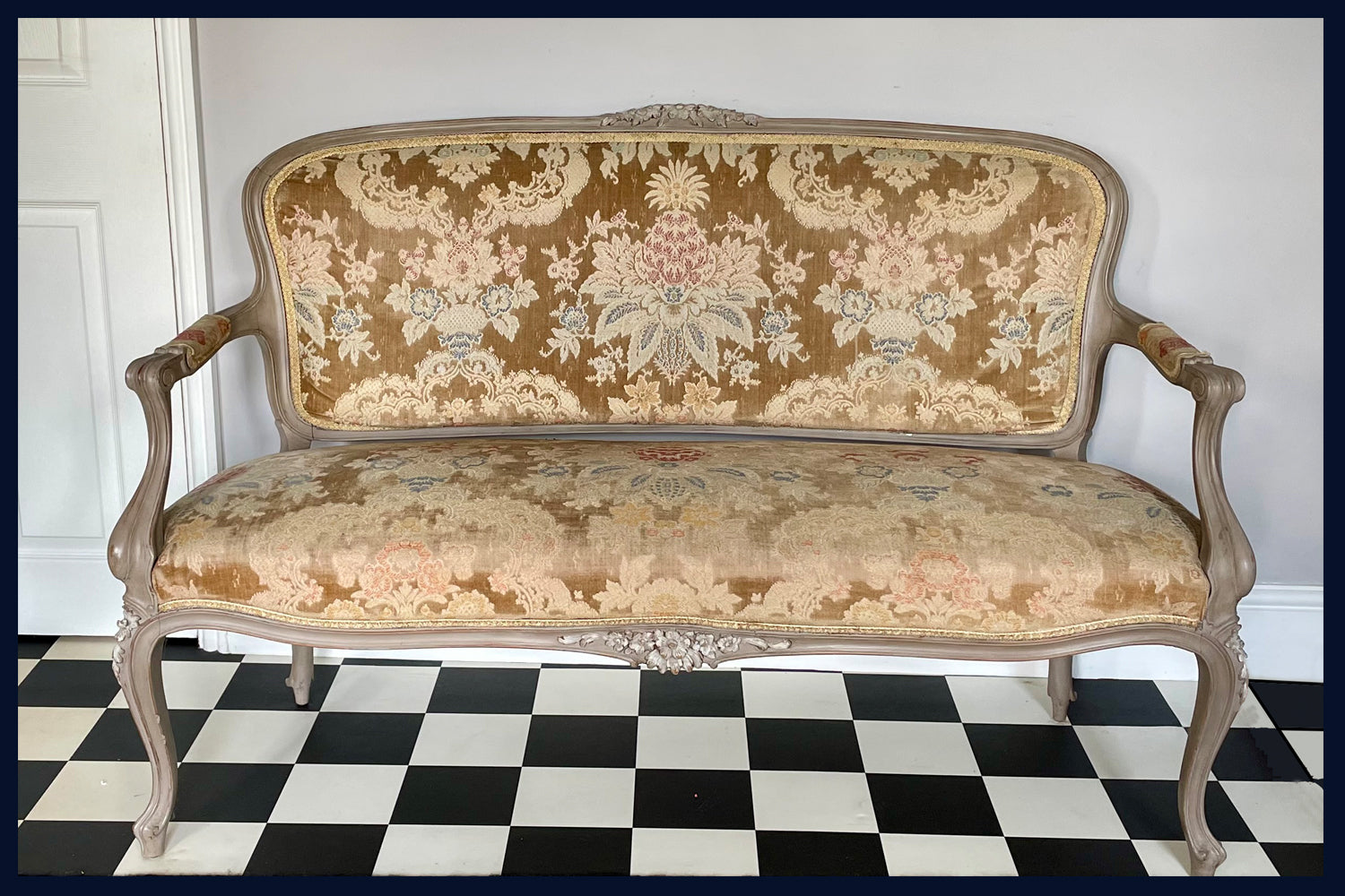 Wonderland Furniture Collection: Antique Canape' Banquette French Settee