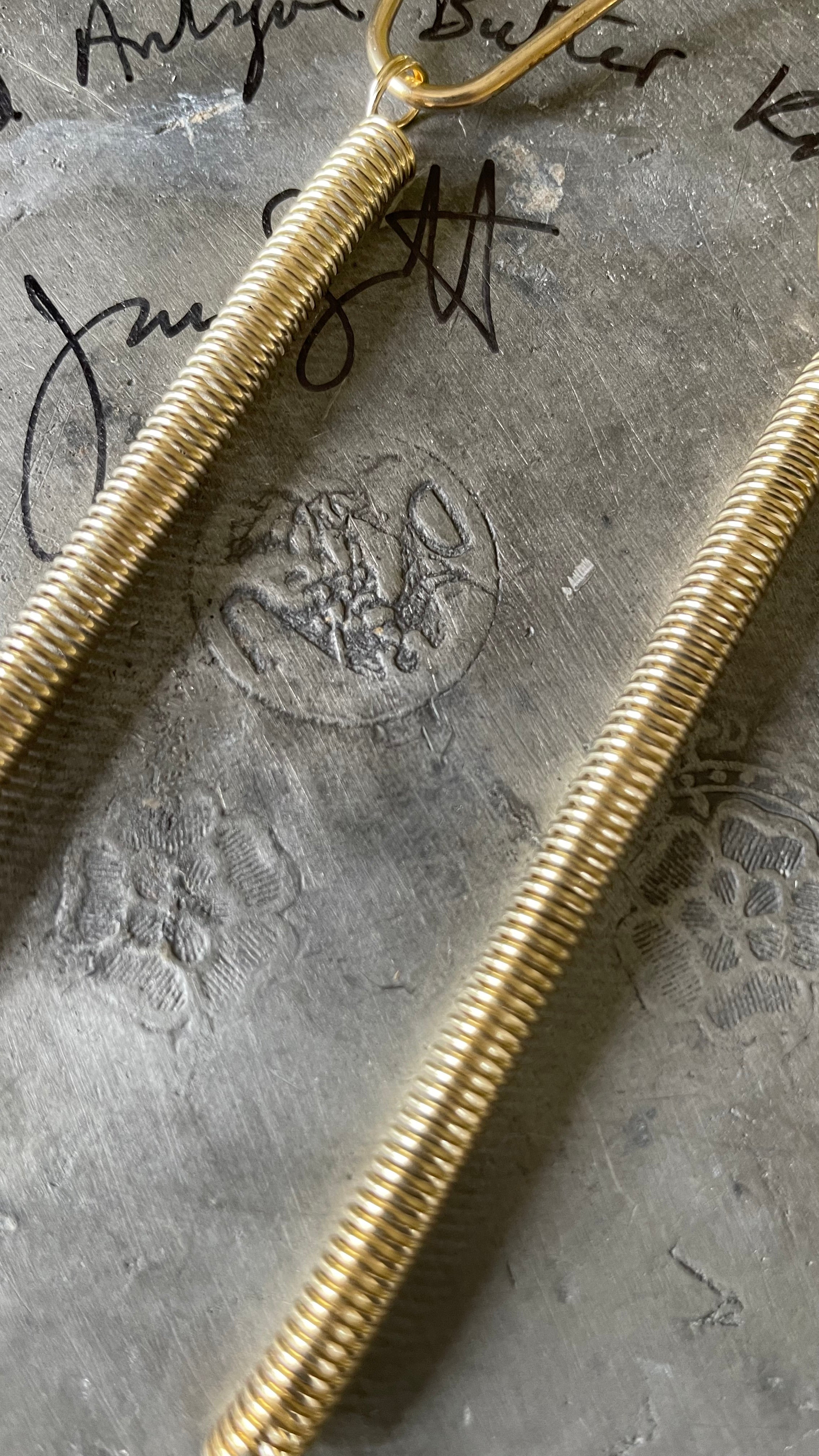 Plated: original fine art oil painting on an antique pewter plate - antique butter knife, bread & butter