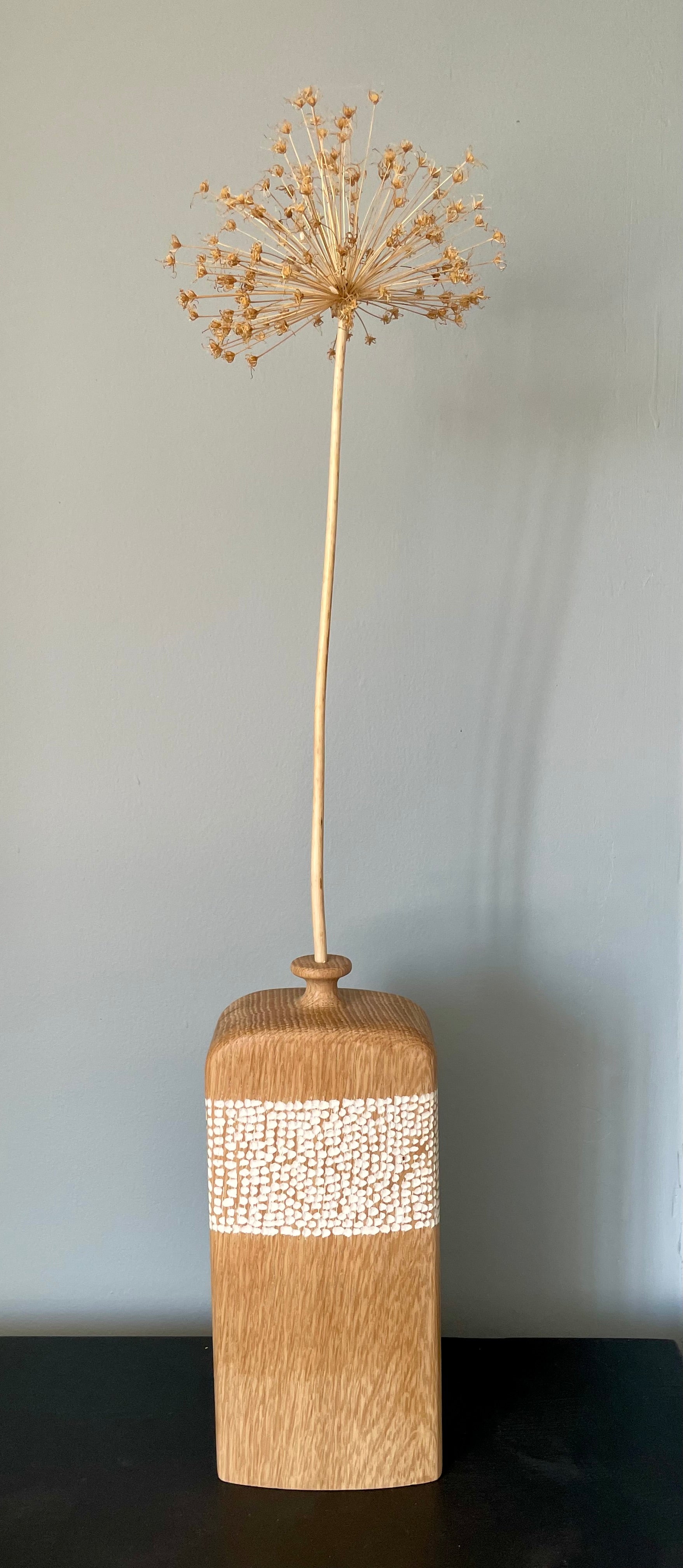 Carved Oak Vessel 6 by Michael Slaney