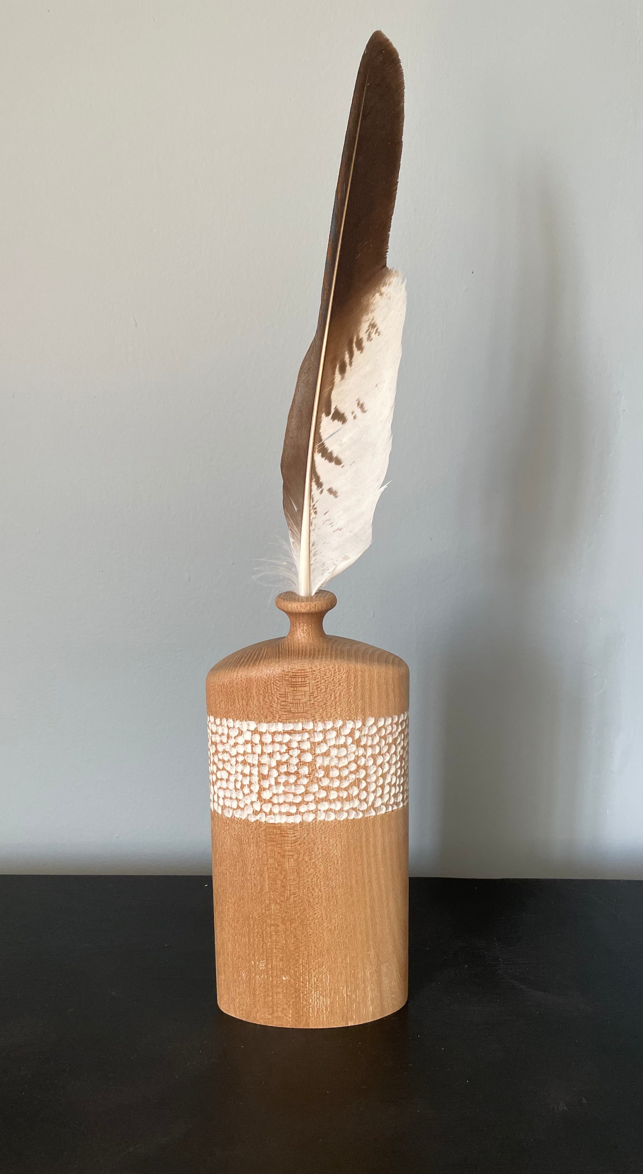 Carved Oak Vessel 4 by Michael Slaney