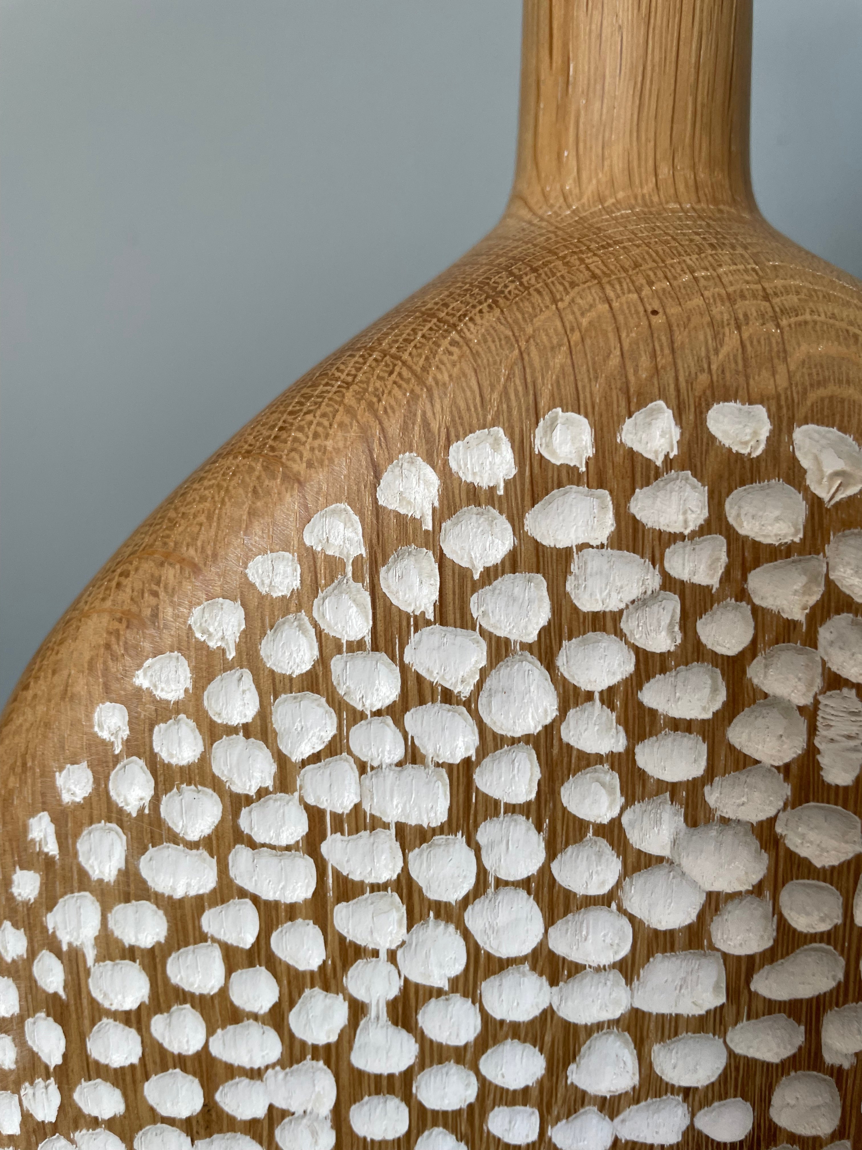 Carved Oak Vessel 5 by Michael Slaney