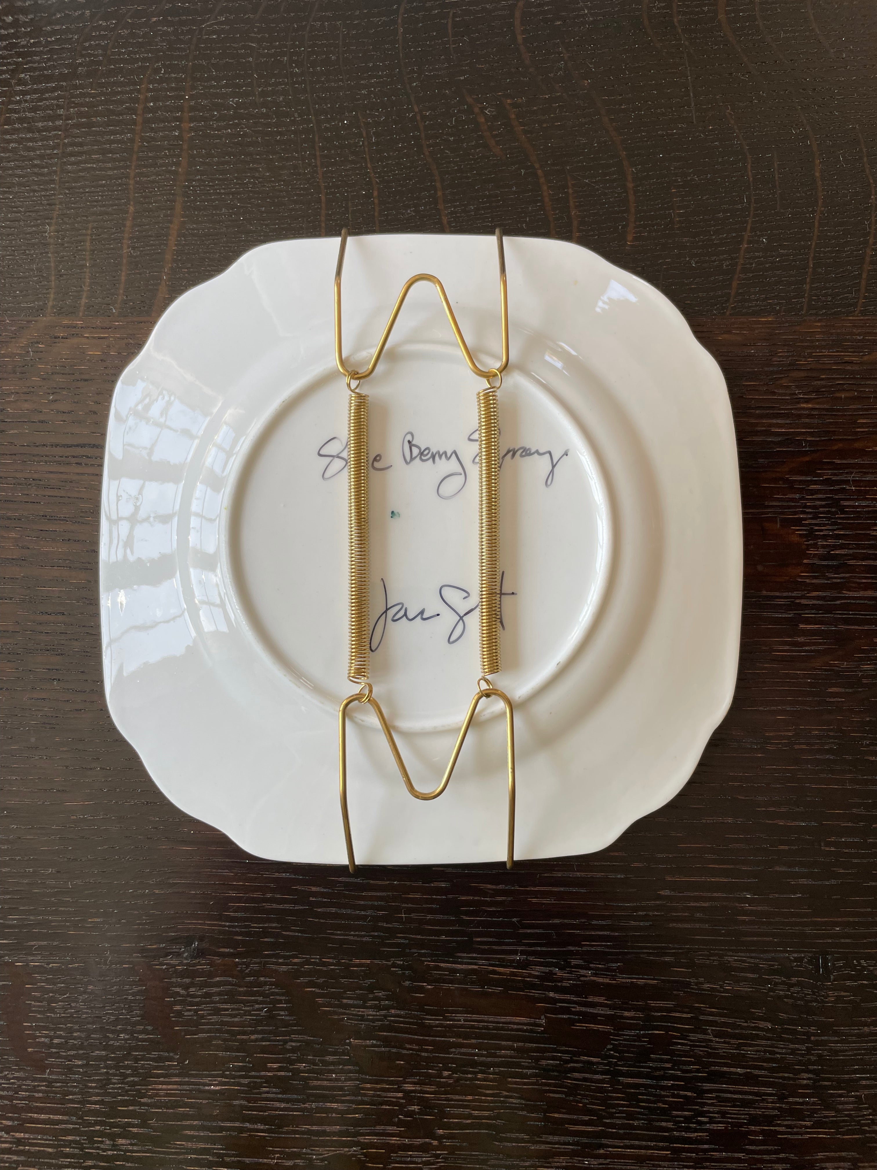 Parsnip - original oil painting on an 1868 cake plate