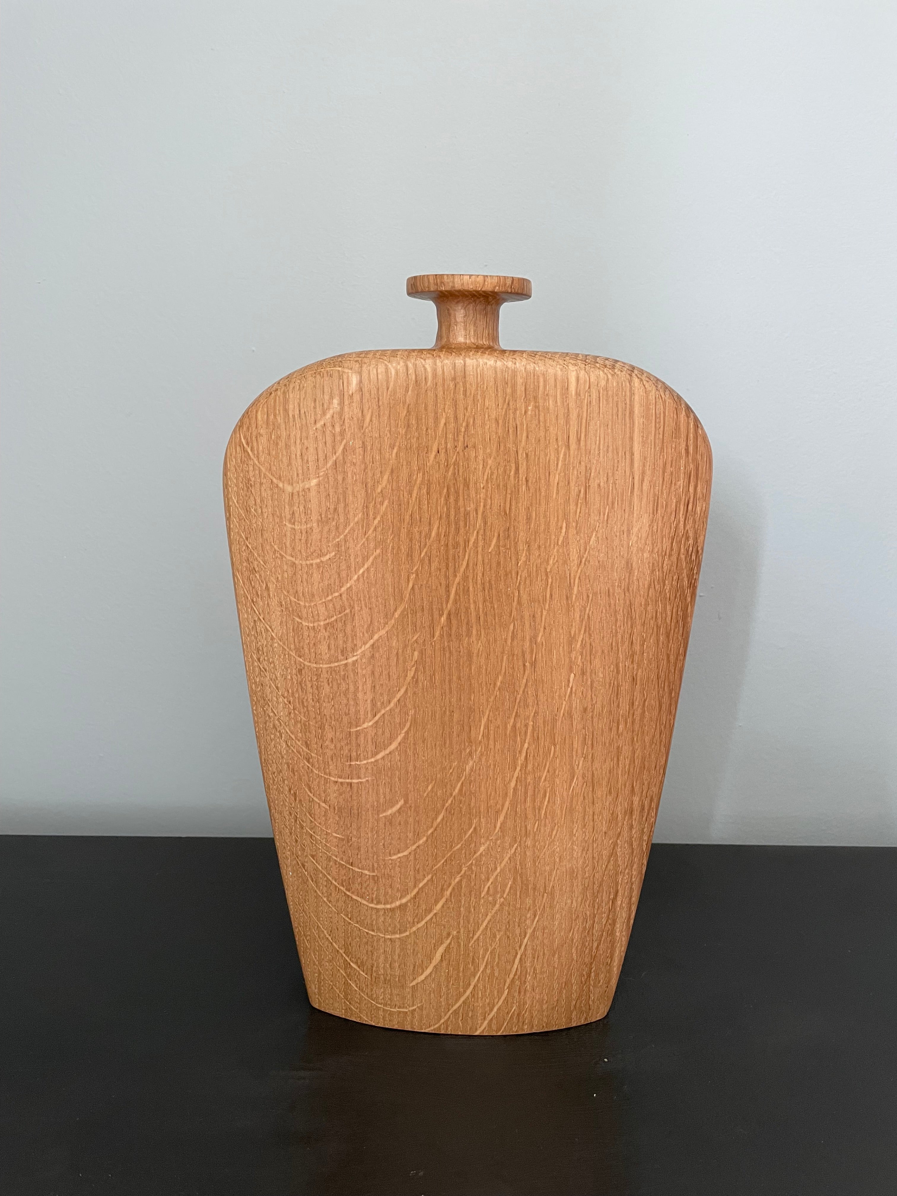 Carved Oak Vessel 16 by Michael Slaney