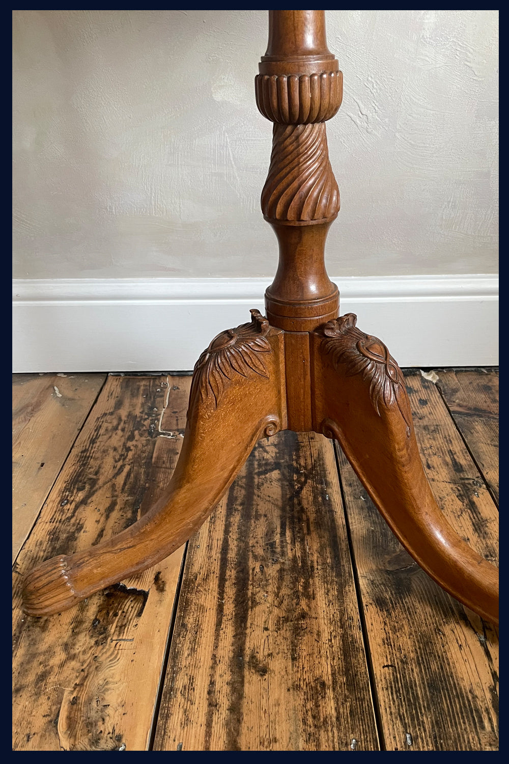 SOLD Wonderland Furniture Collection: Victorian Hand-Carved Tripod Wine Table