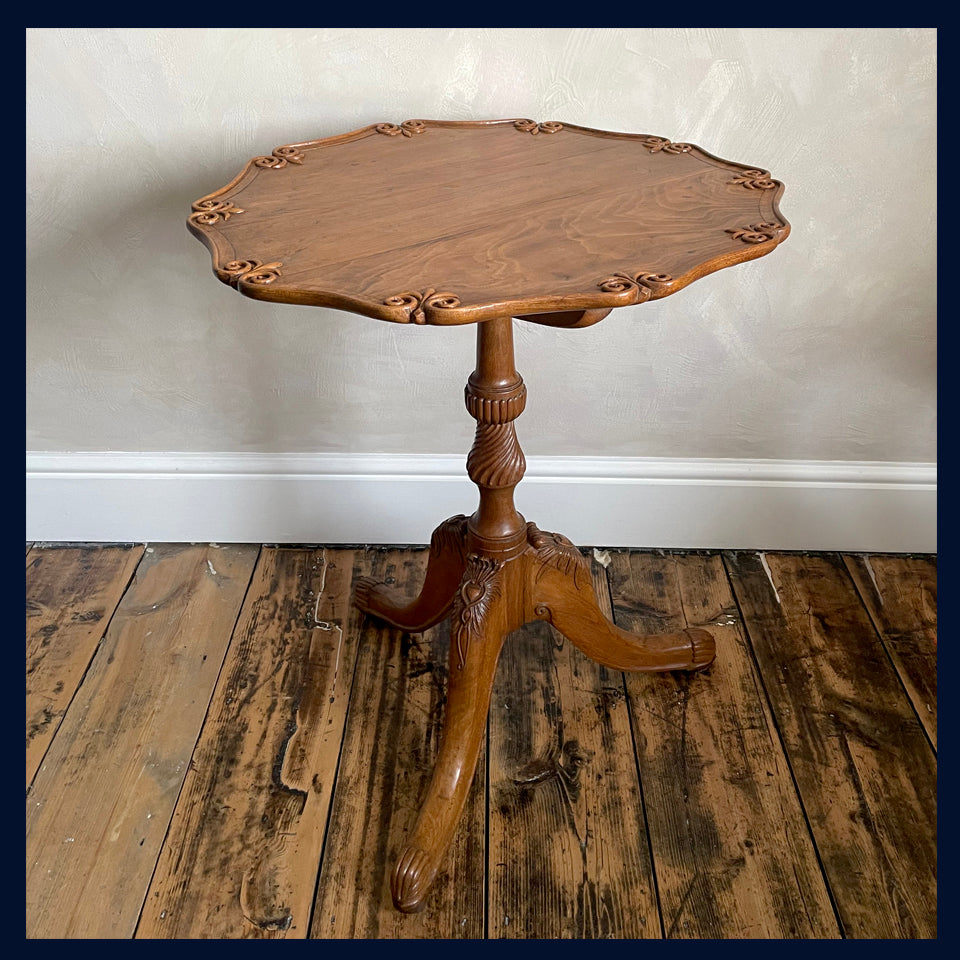 Wonderland Furniture Collection: Victorian Hand-Carved Tripod Wine Table