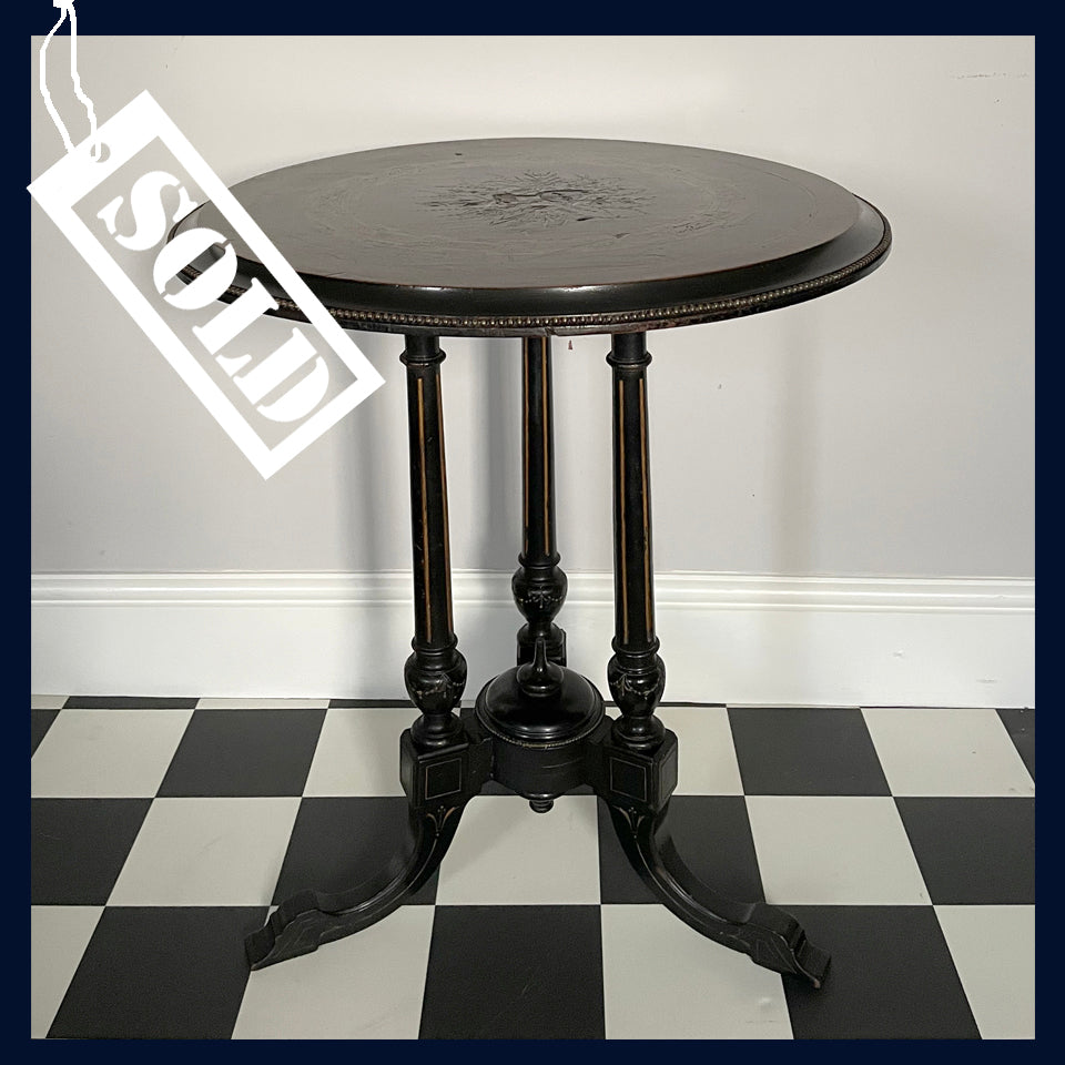 SOLD Aesthetic Movement Antique Round Table
