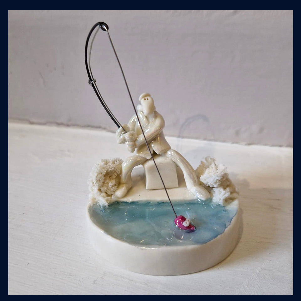 Ceramic Miniaturist Andrew Bull - fishing