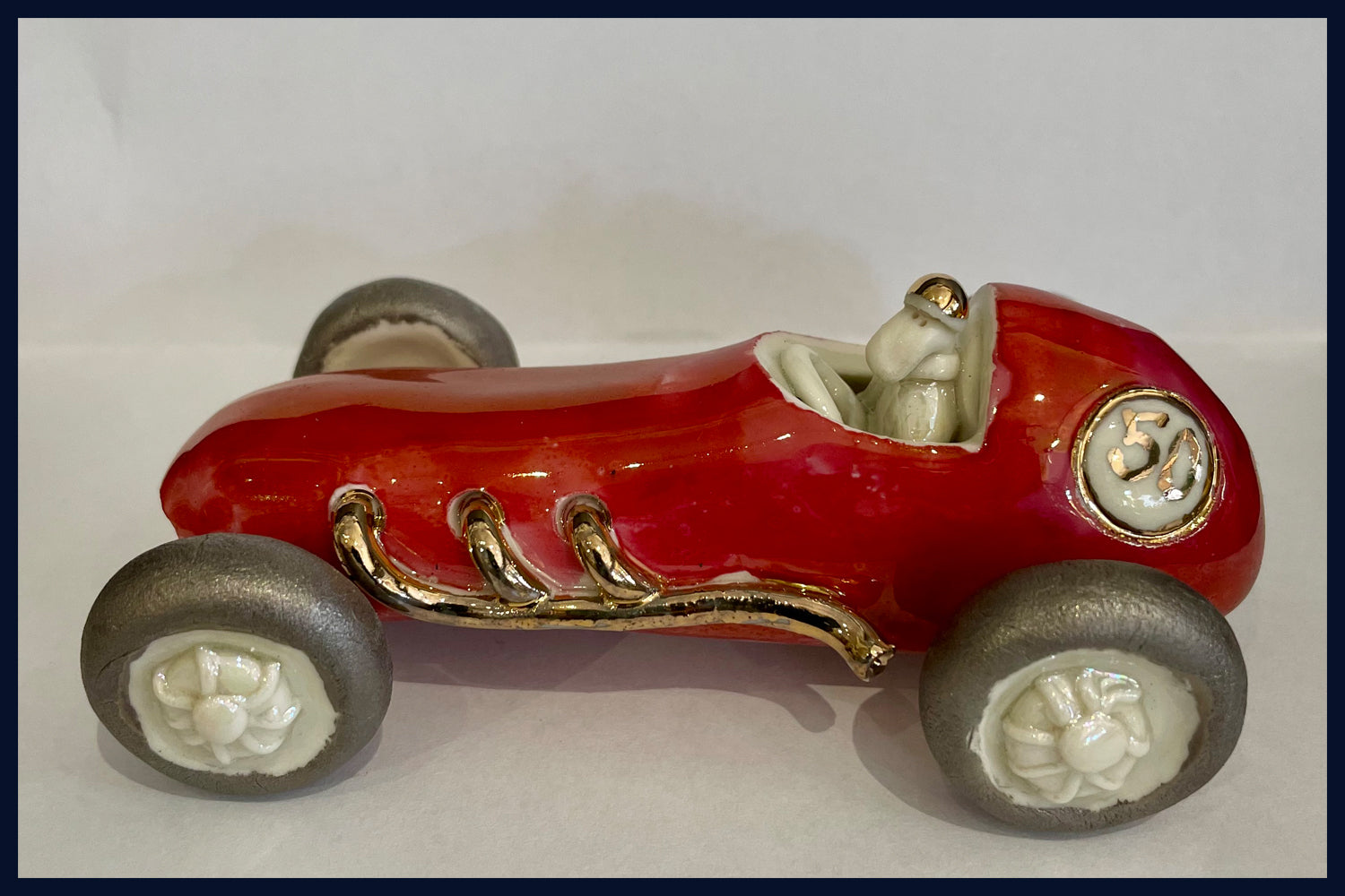 Ceramic Miniaturist Andrew Bull - racing car