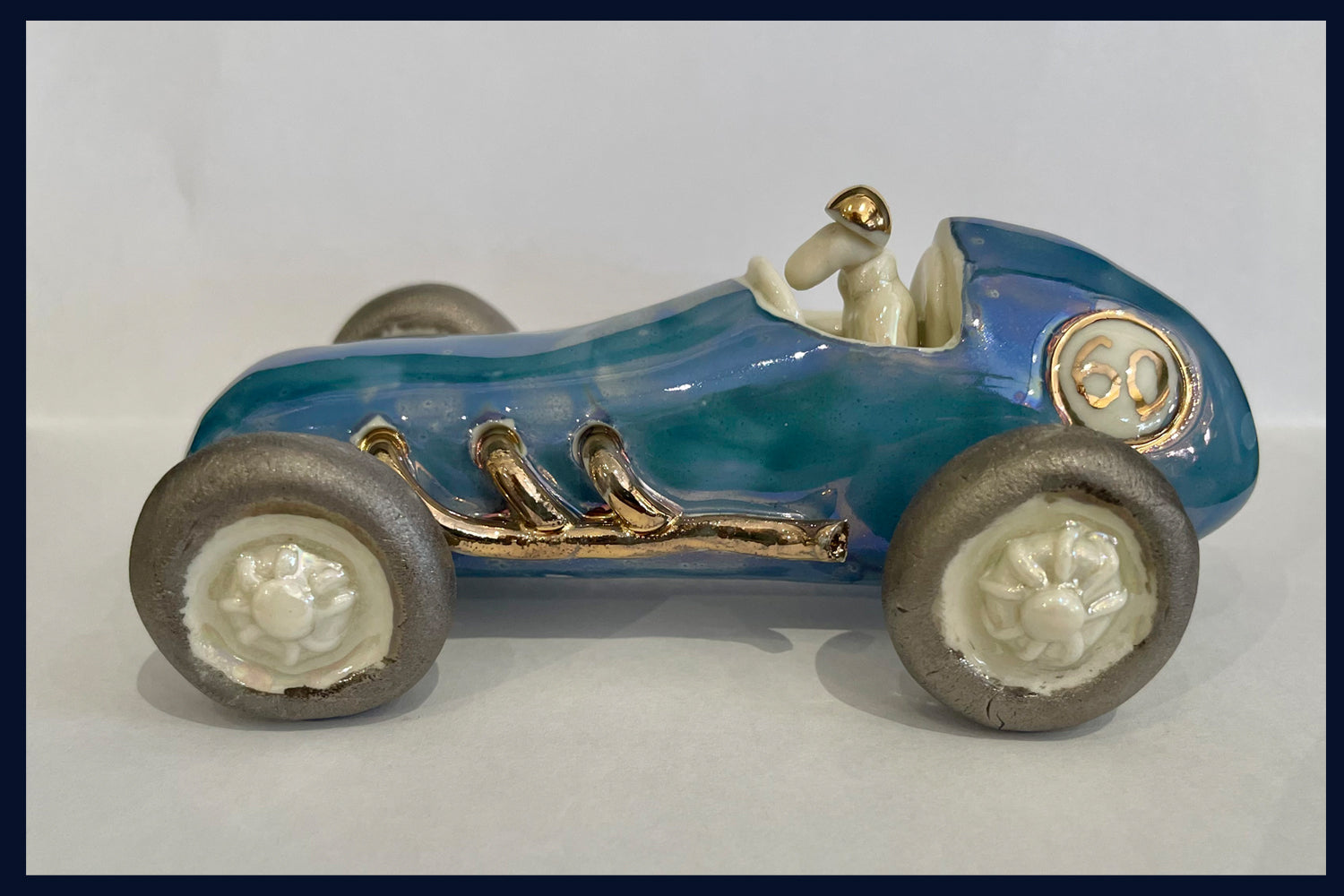 Ceramic Miniaturist Andrew Bull - racing car